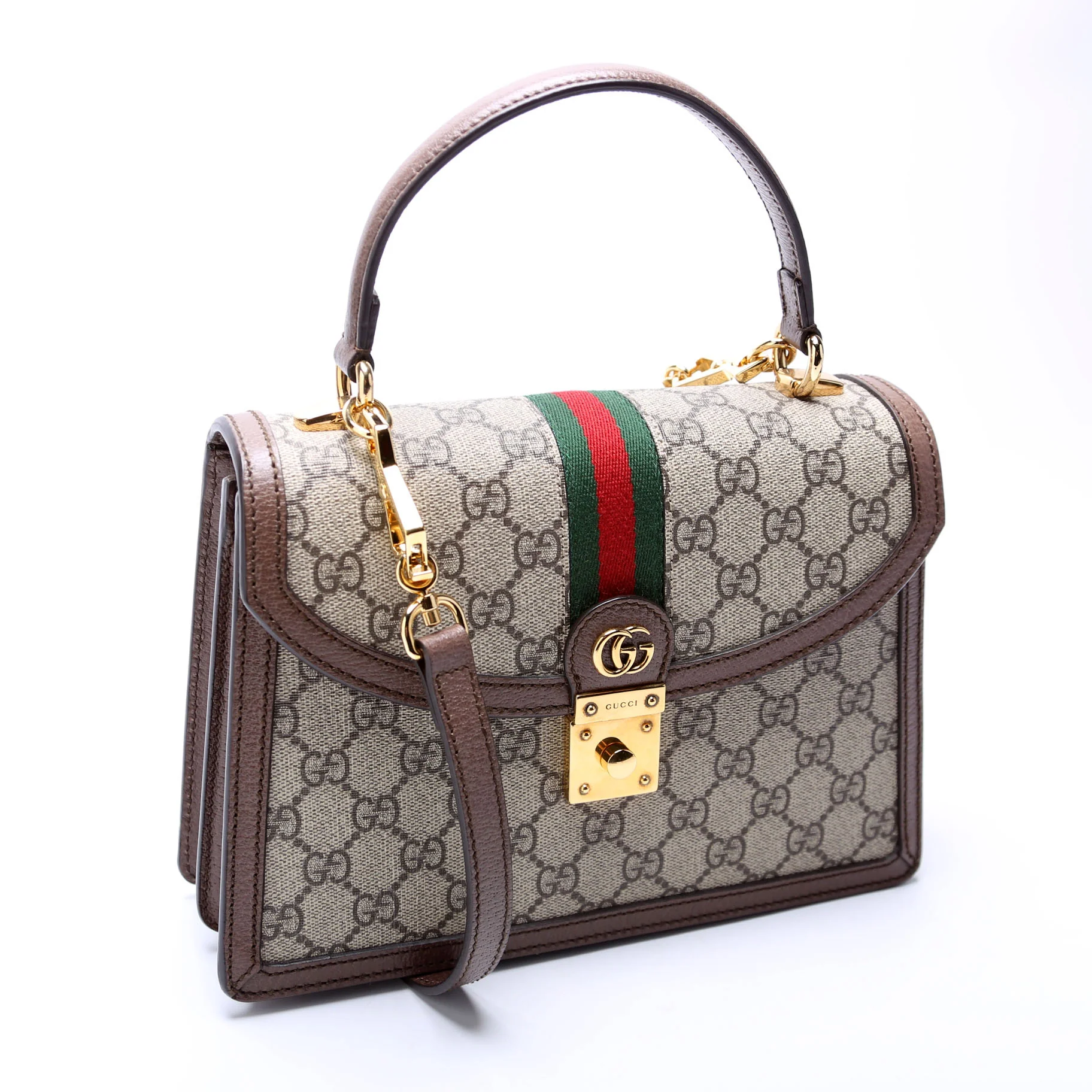 651055 GG Supreme Ophidia Small Top Handle Bag Brown - Image 2