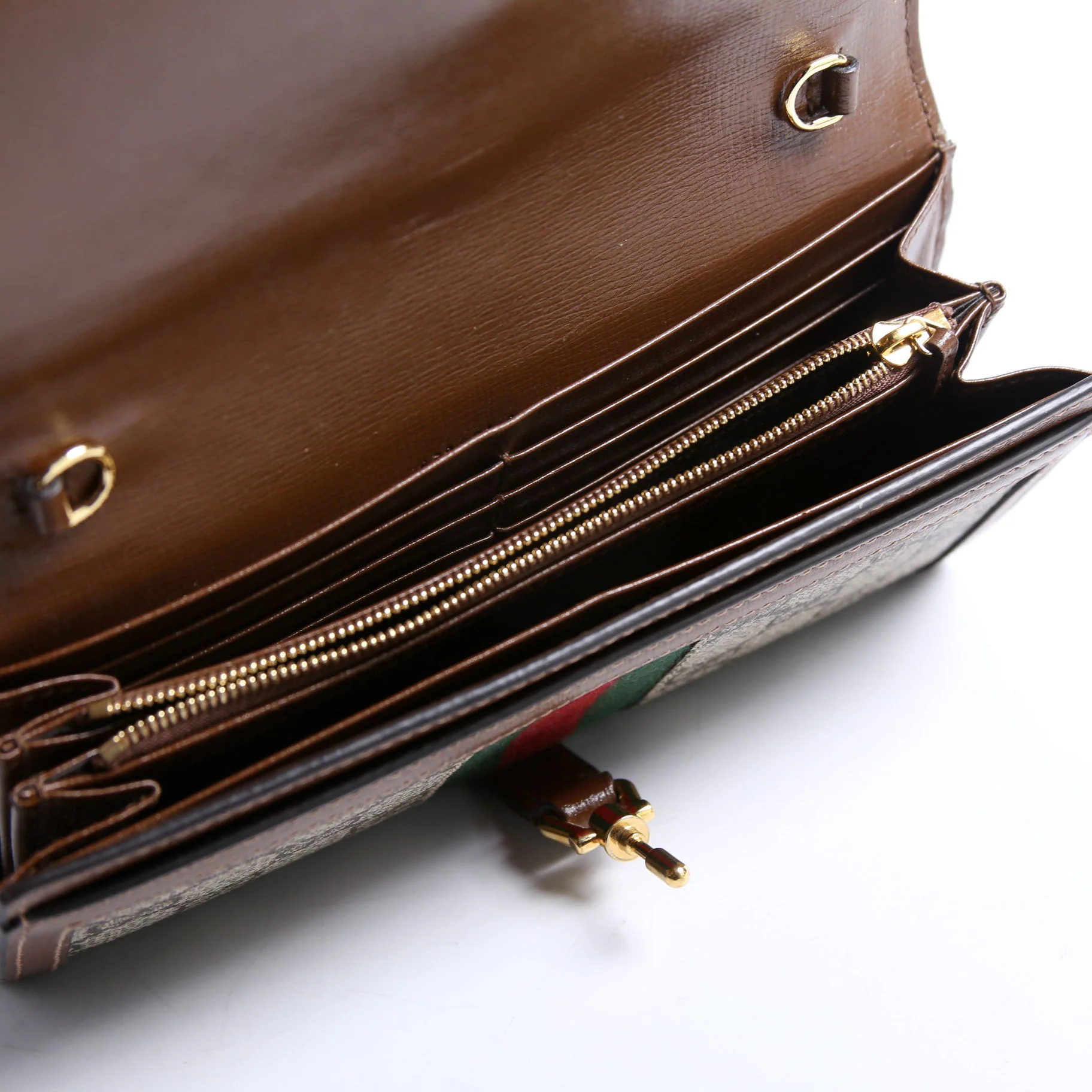 652681 Jackie 1961 Chain Wallet Brown - Image 7