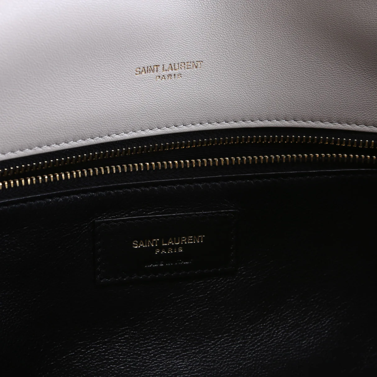 655004 Lambskin Sade Puffer Envelope Clutch White - Image 8