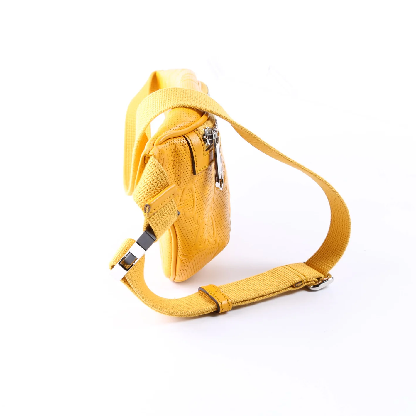 656582 GG Embossed Belt Bag Yellow - Image 3