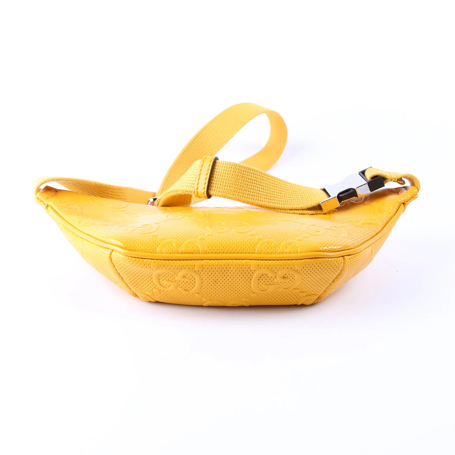 656582 GG Embossed Belt Bag Yellow - Image 5