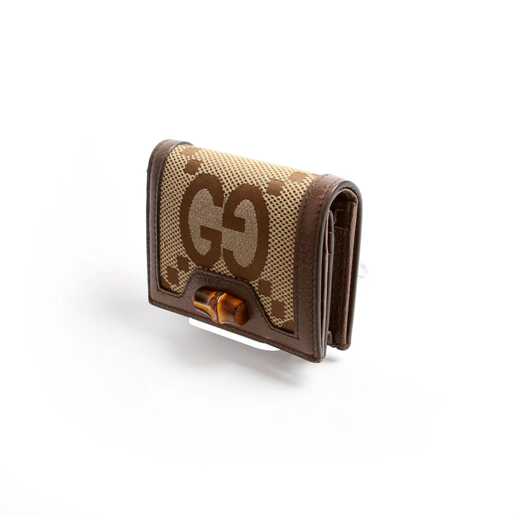 658244 Diana Card Case Wallet Brown - Image 3