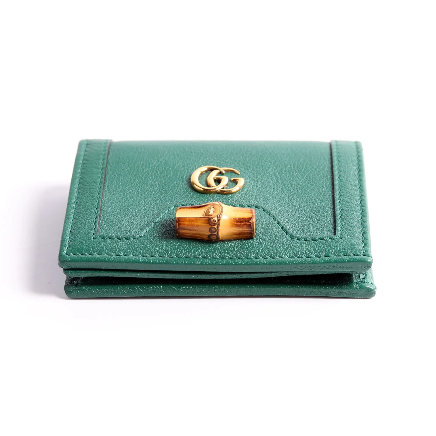 658244 Diana Card Case Wallet Green - Image 5