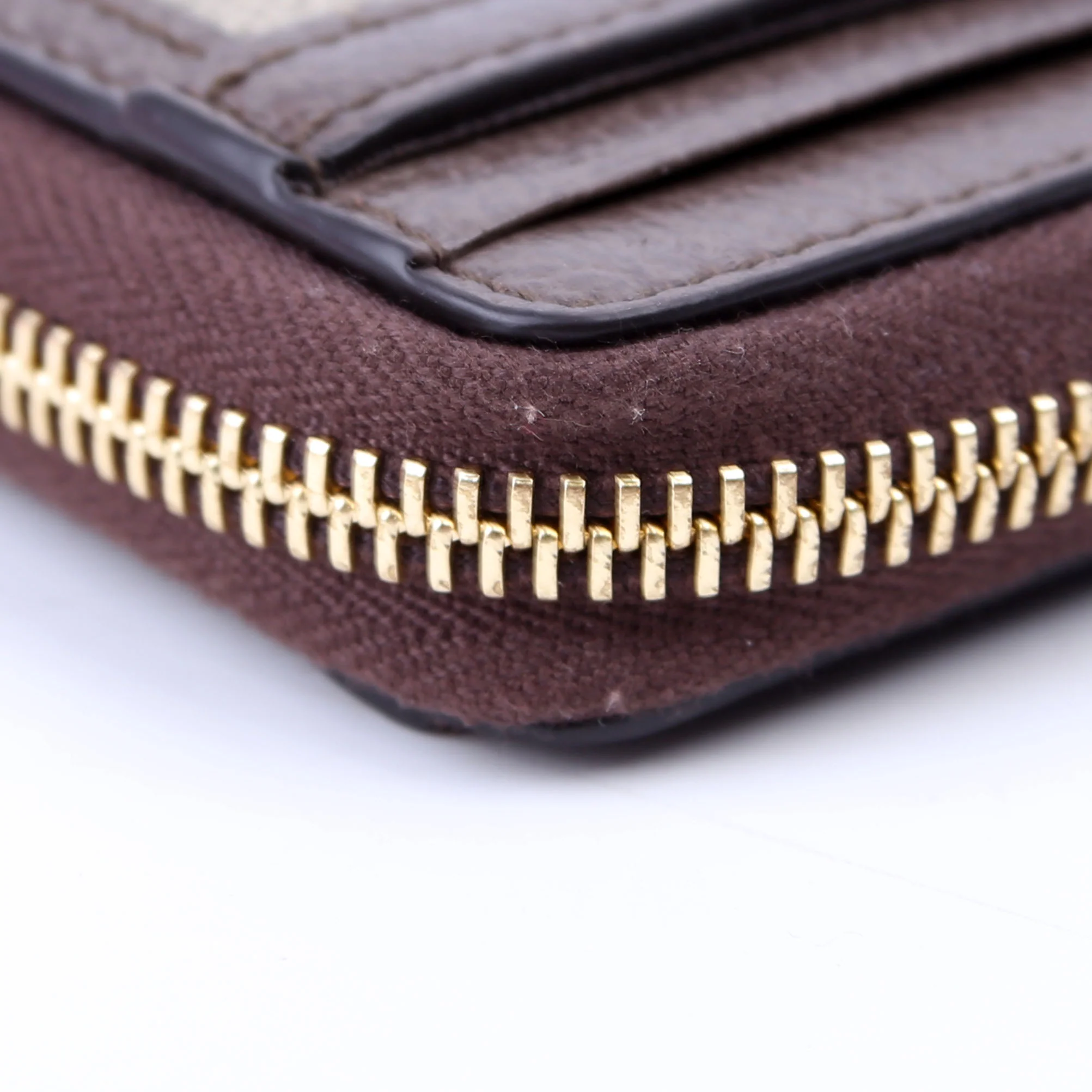 658552 GG Ophidia Zip Card Case Wallet Brown - Image 6