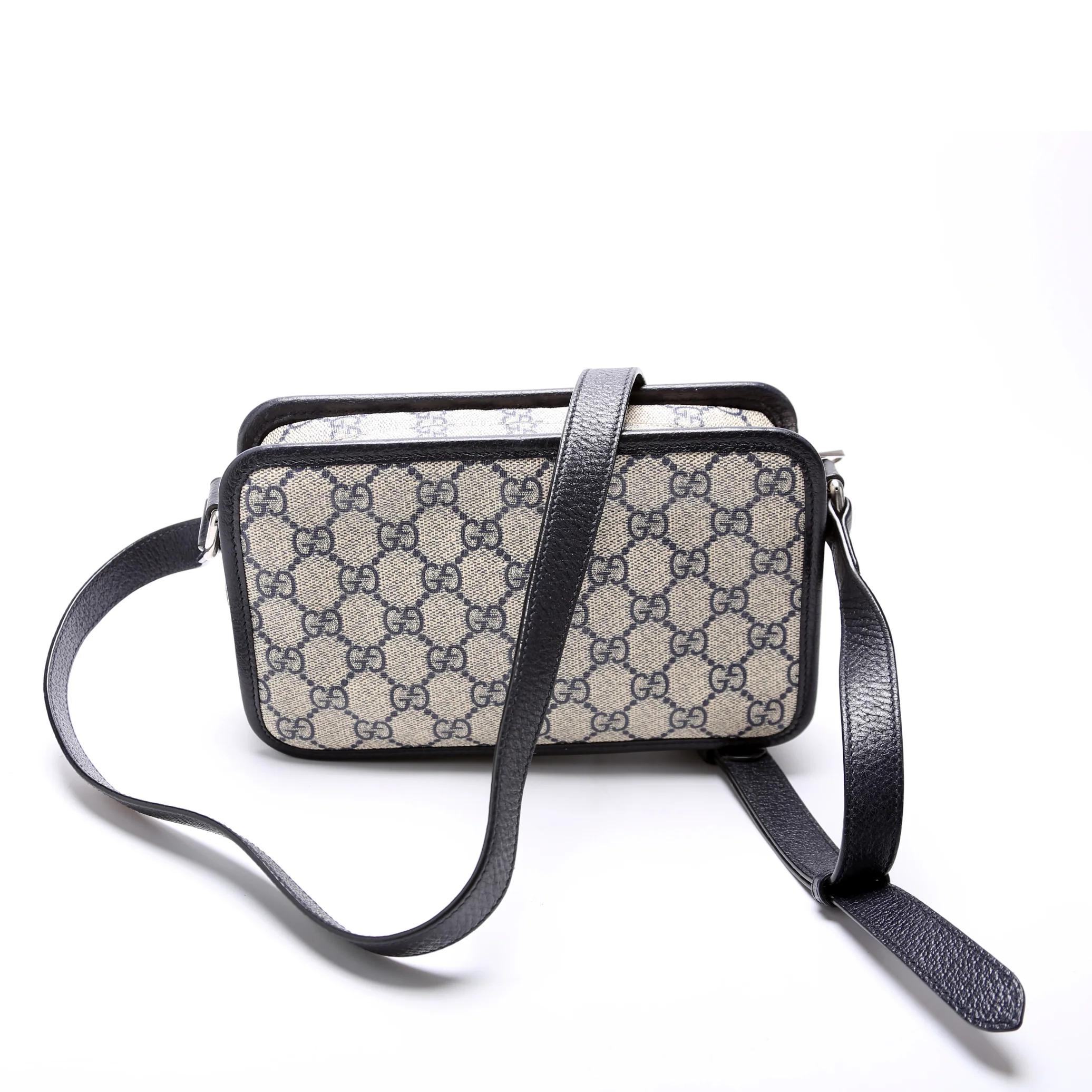 658572 GG Supreme Interlocking Mini Bag Blue - Image 3