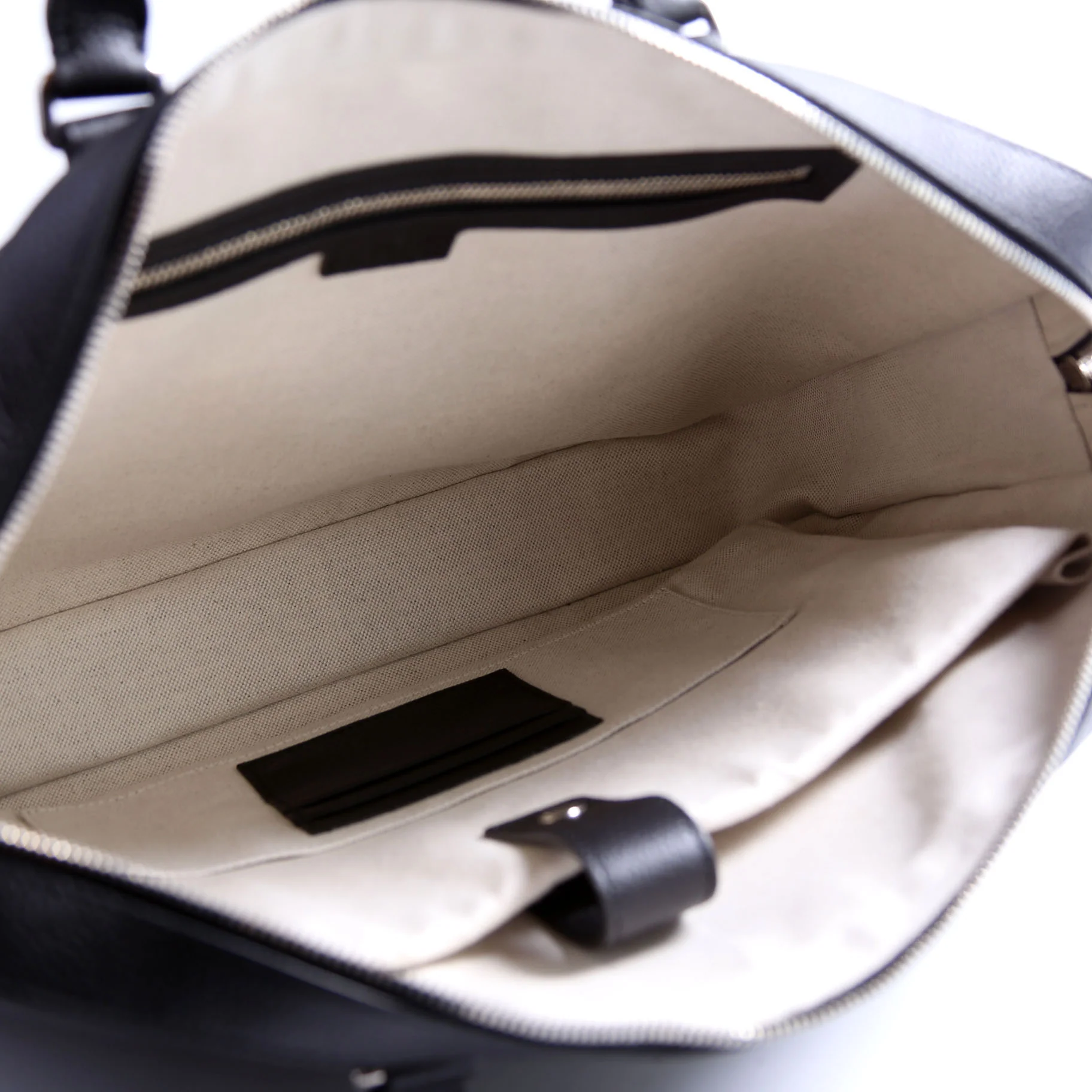 658573 Jumbo GG Leather Briefcase Black - Image 8