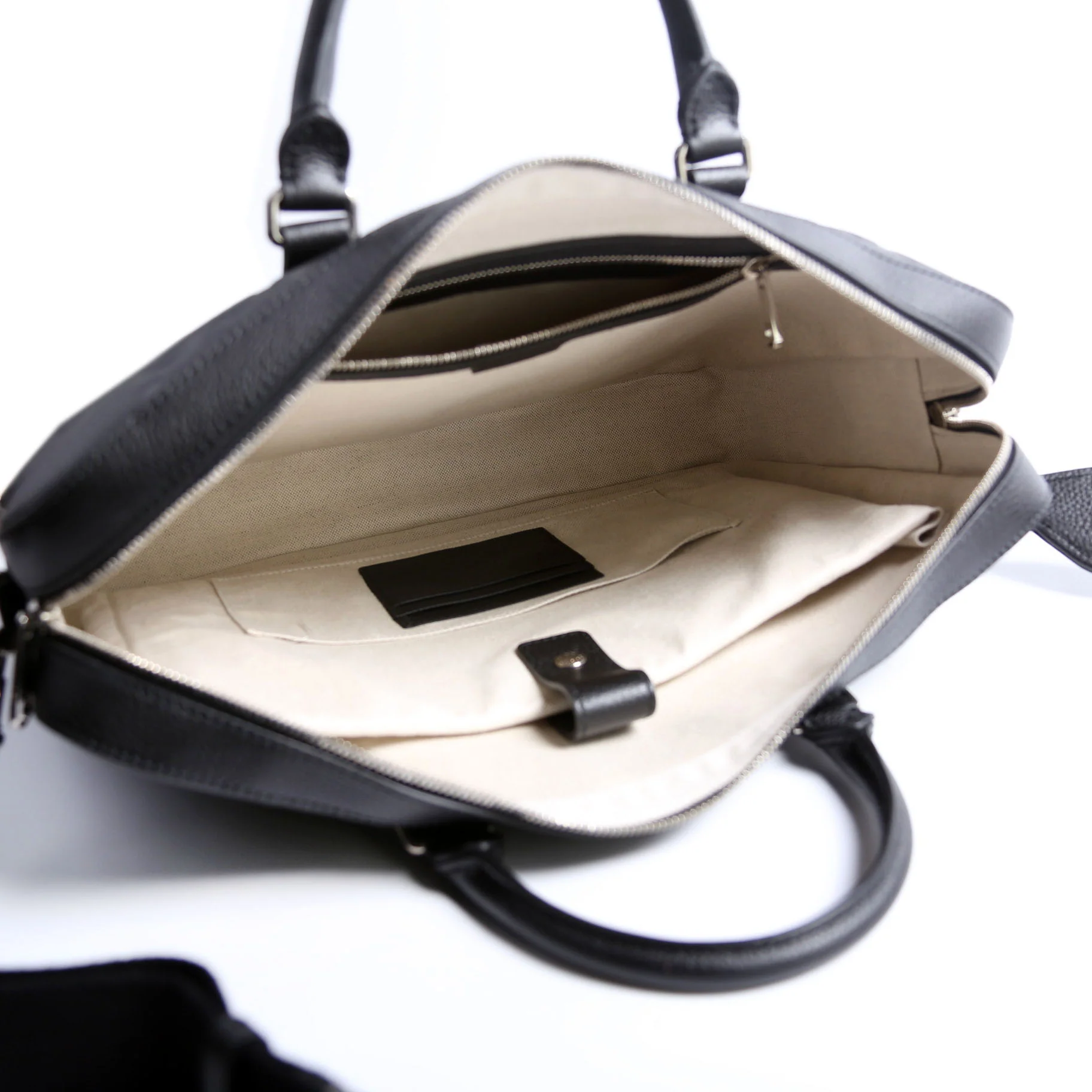 658573 Jumbo GG Leather Briefcase Black/Silver - Image 12