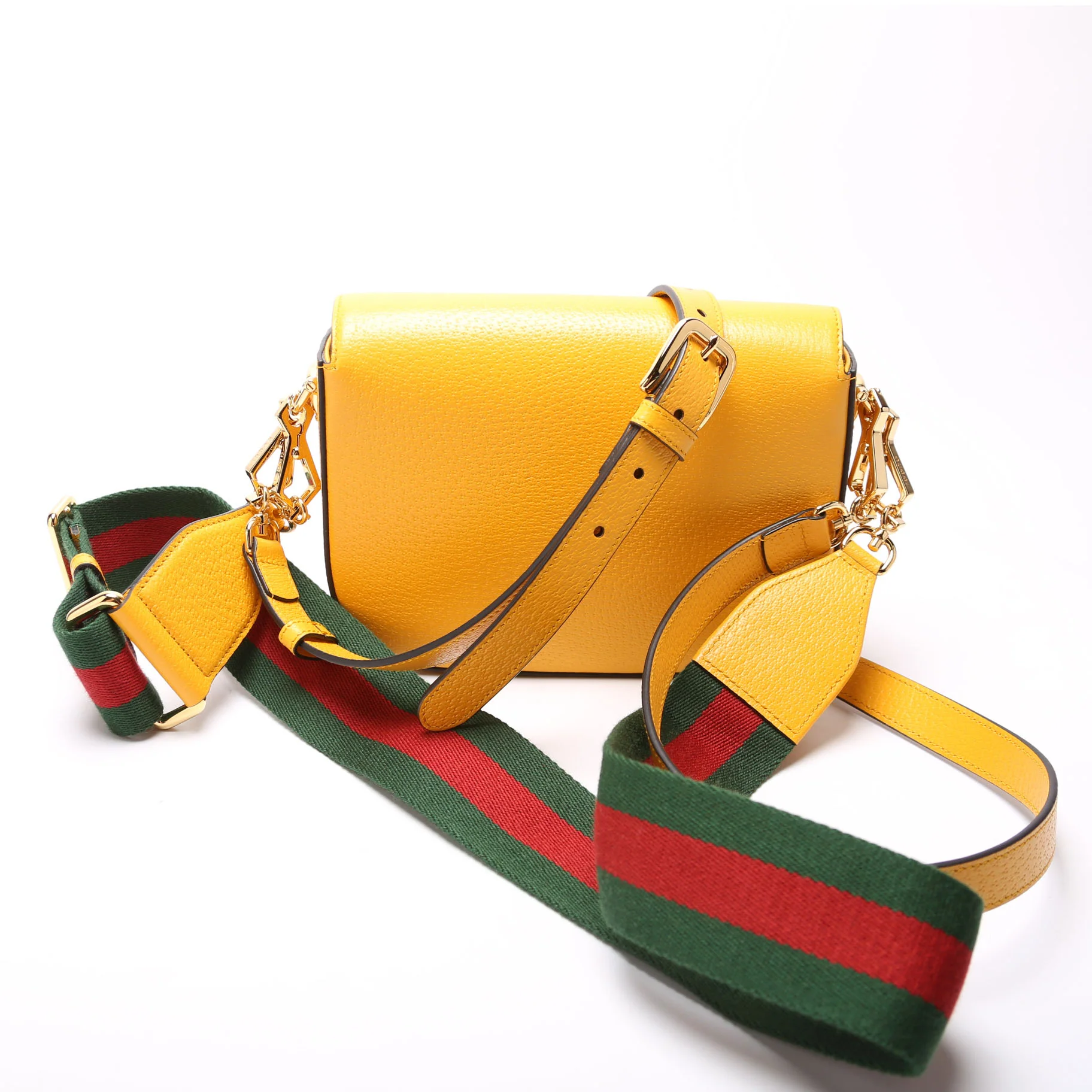 658574 Gucci Adidas 1955 Horsebit Mini Bag Yellow - Image 3