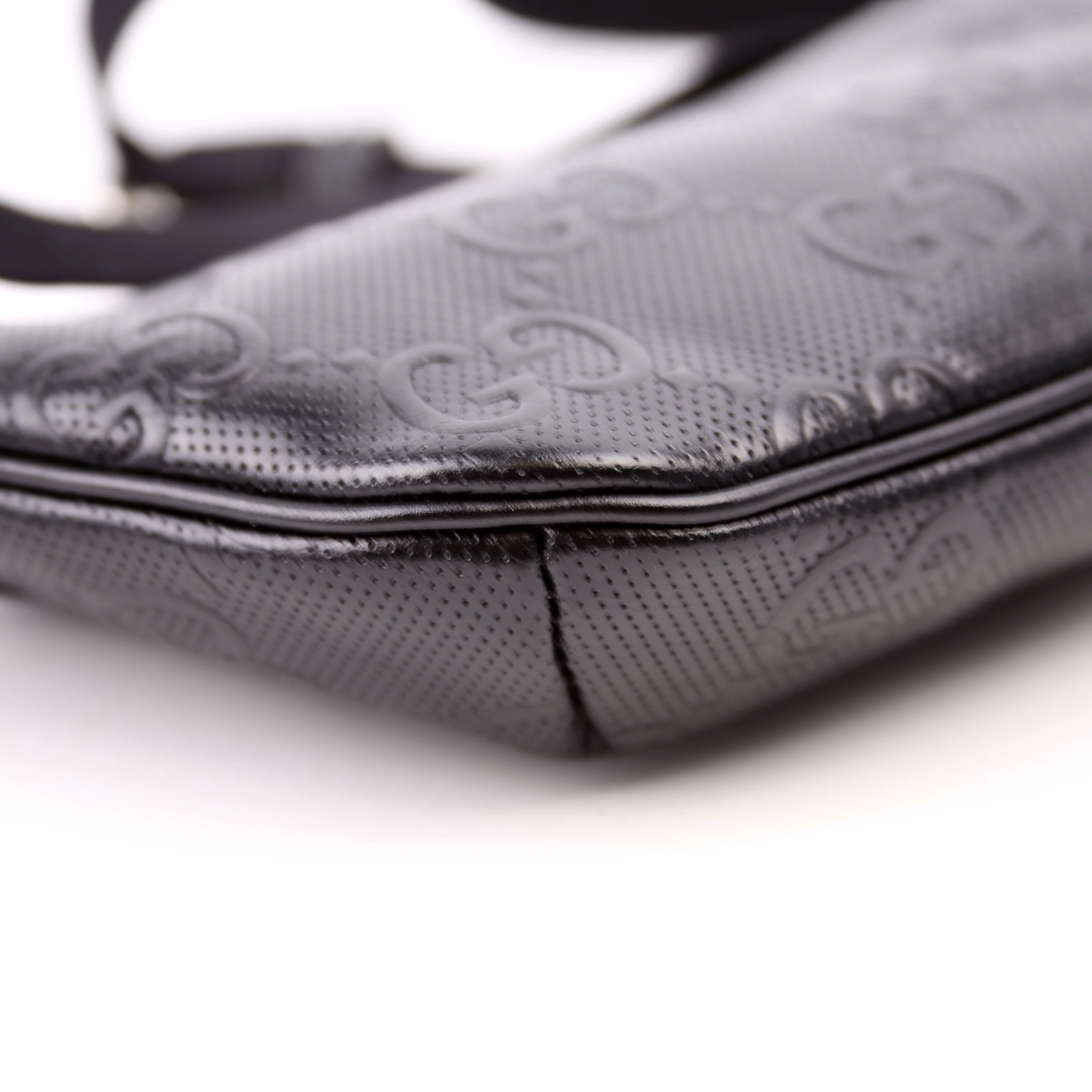 658582 GG Embossed Belt Bag Black - Image 6