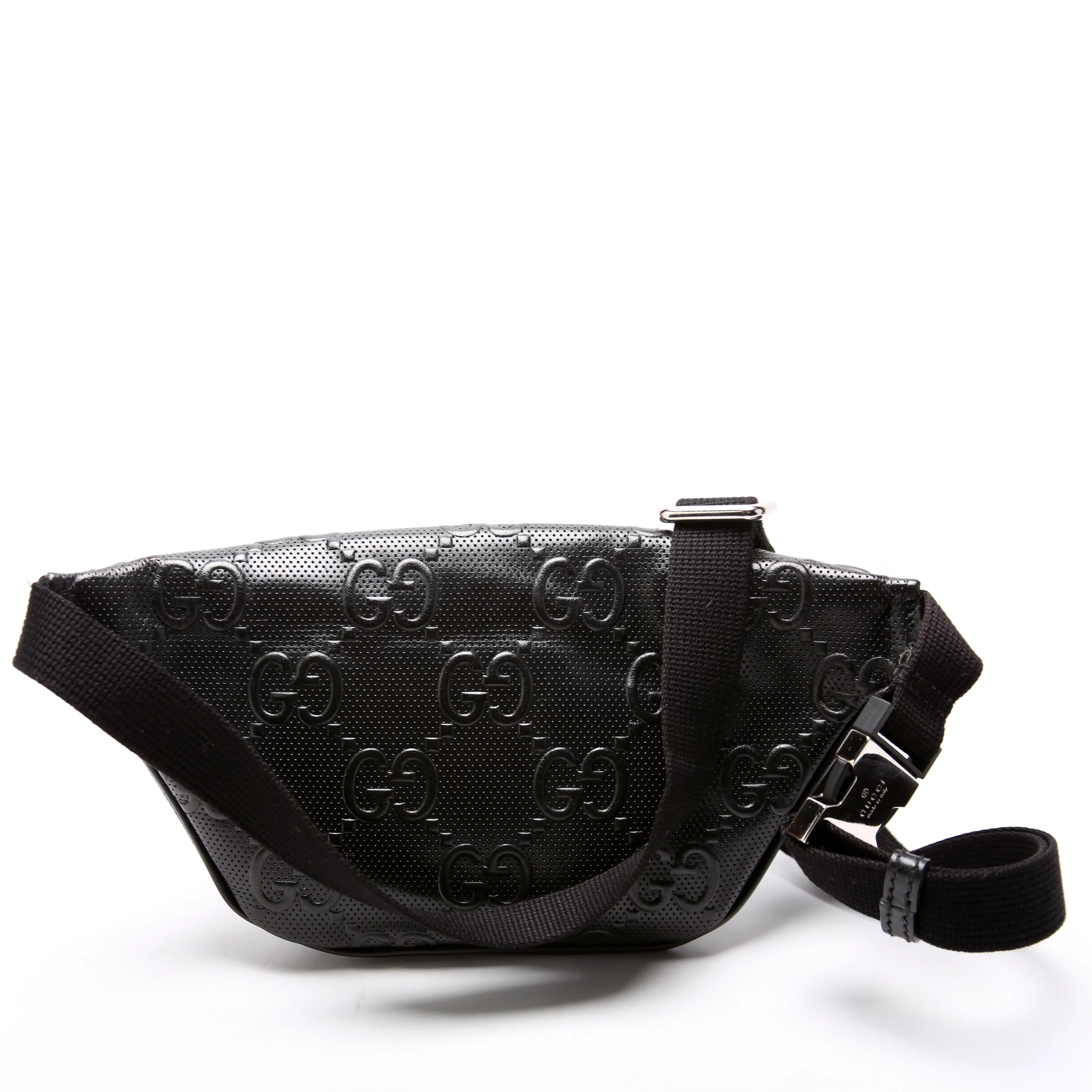 658582 GG Embossed Belt Bag Black - Image 3