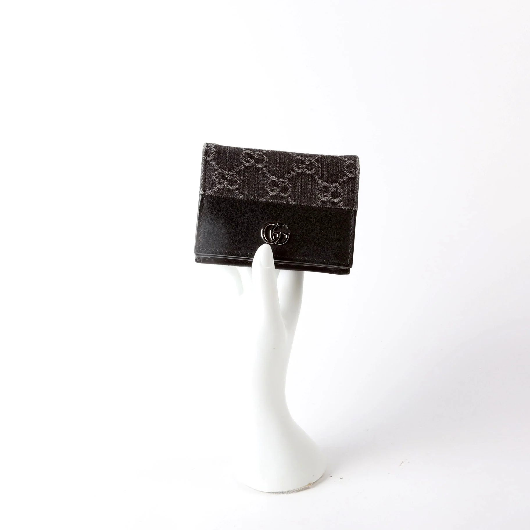 658610 GG Supreme Marmont Card Case Black - Image 10