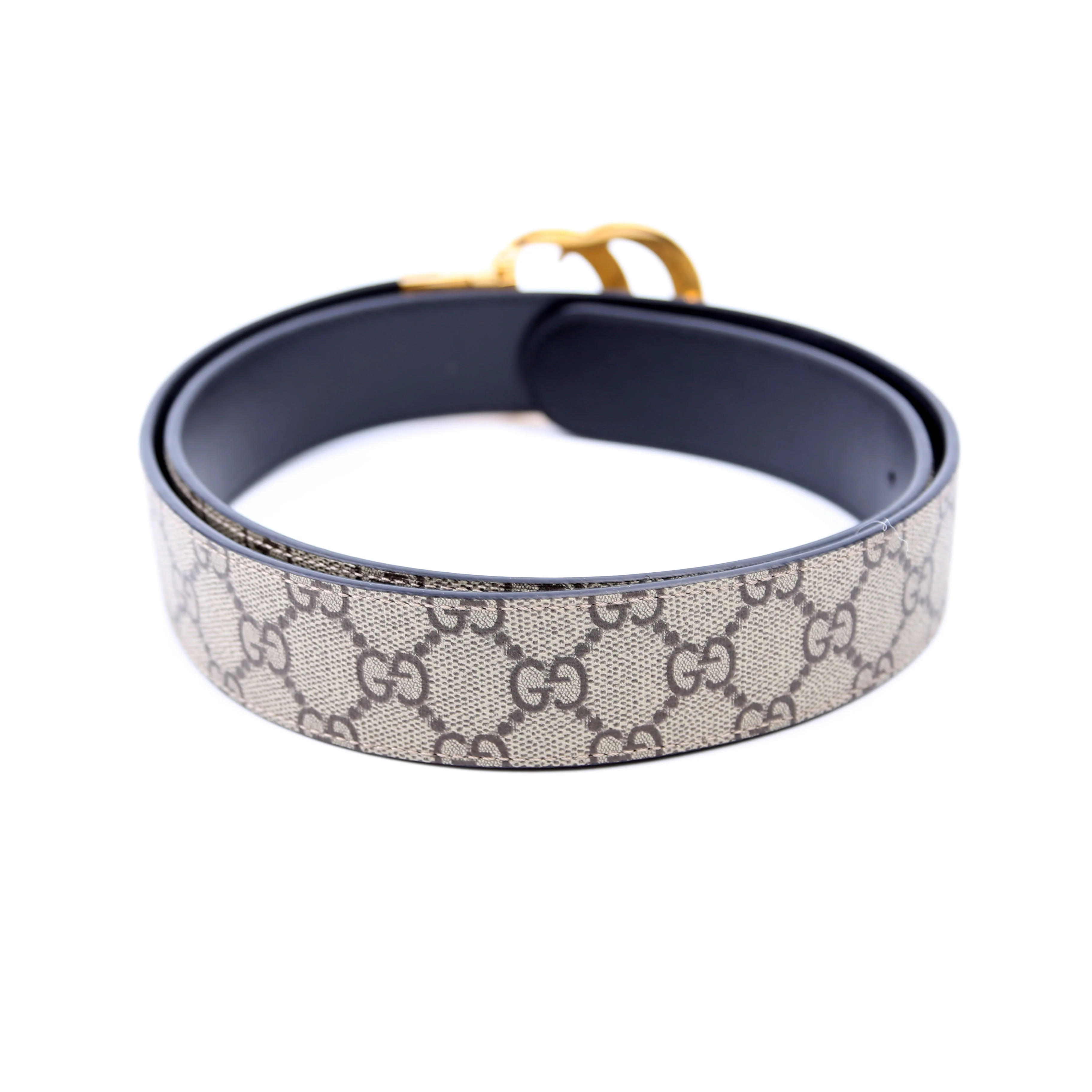 659416 GG Marmont Reversible Belt GG Supreme/Leather Size 100/40 - Image 3