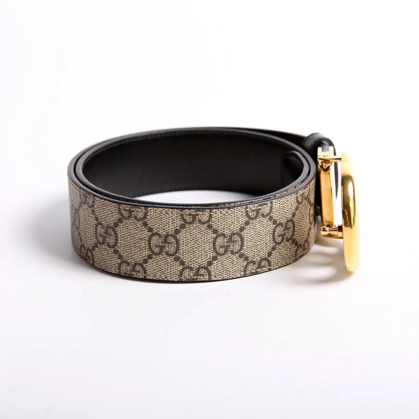 659416 GG Marmont Reversible Supreme/Leather Belt Size 75/30 Black - Image 4