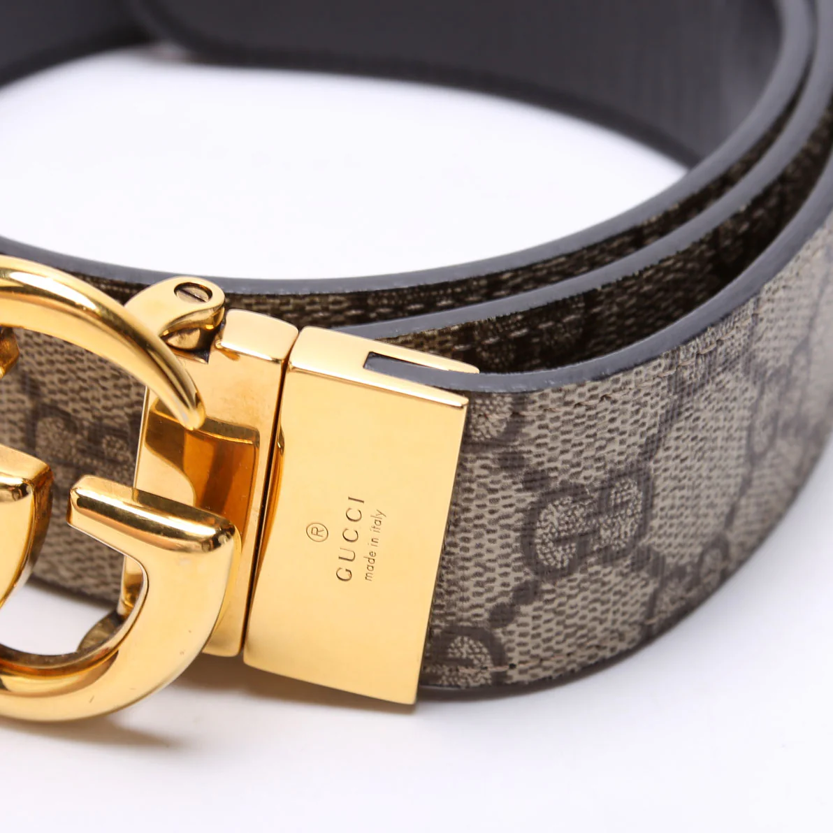 659416 GG Marmont Reversible Supreme/Leather Belt Size 90/36 Brown - Image 4