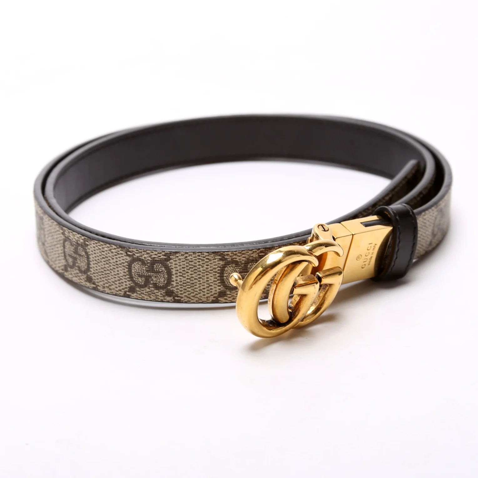 659418 GG Marmont Thin Reversible Supreme/Leather Belt Size 90/36 - Image 2