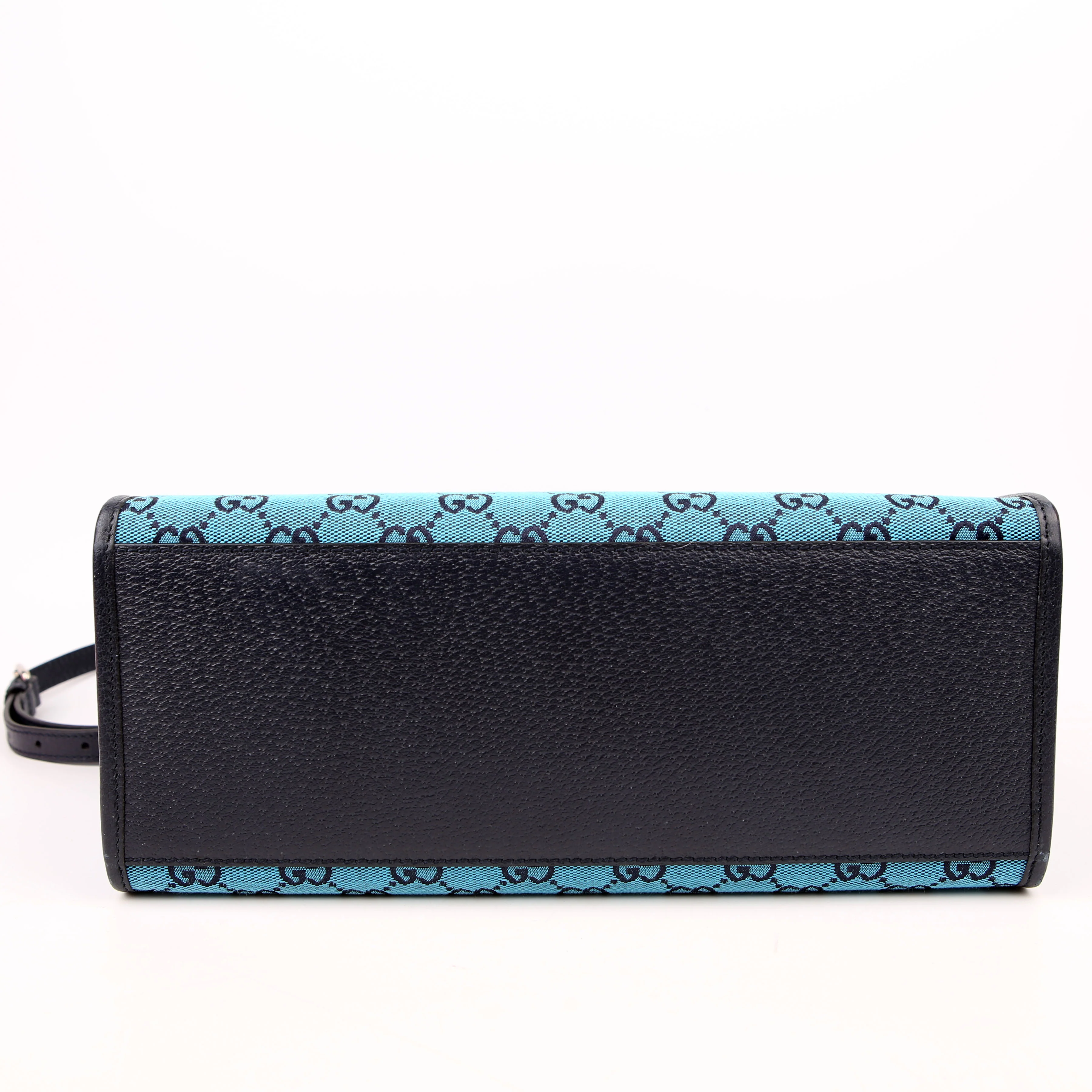 659983 GG Canvas Interlocking GG Small Tote Blue - Image 4