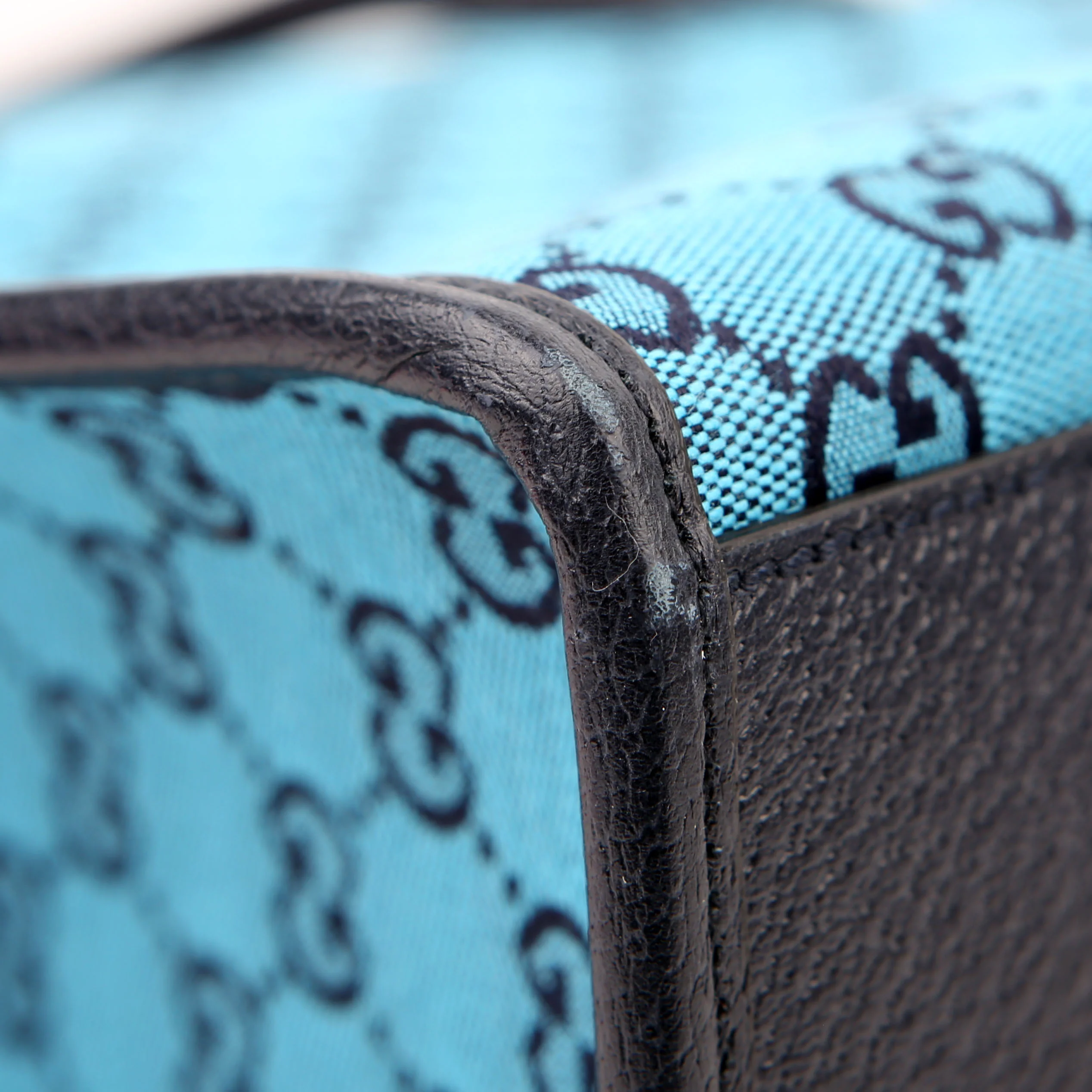 659983 GG Canvas Interlocking GG Small Tote Blue - Image 7
