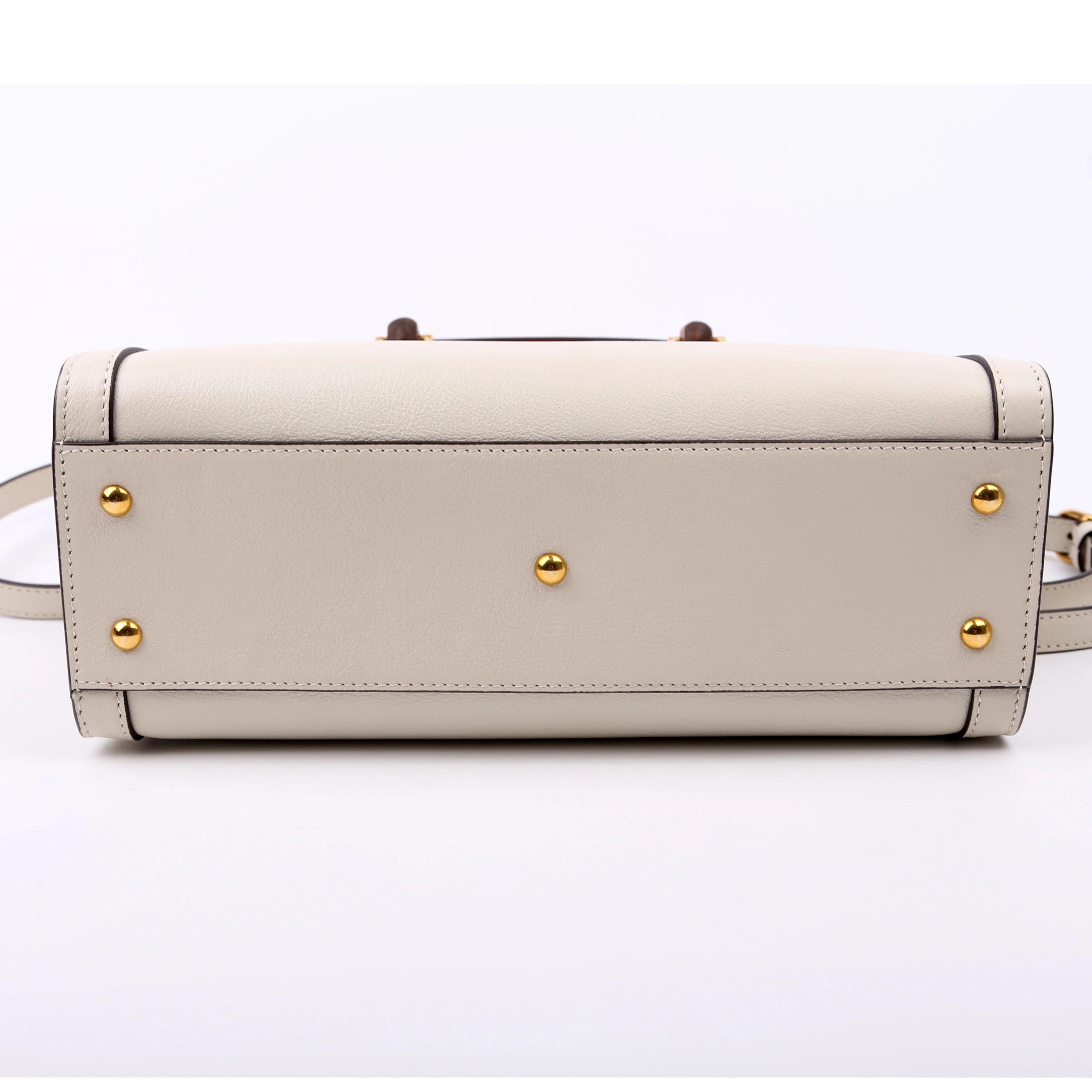 660195 Diana Small Leather Tote White - Image 5