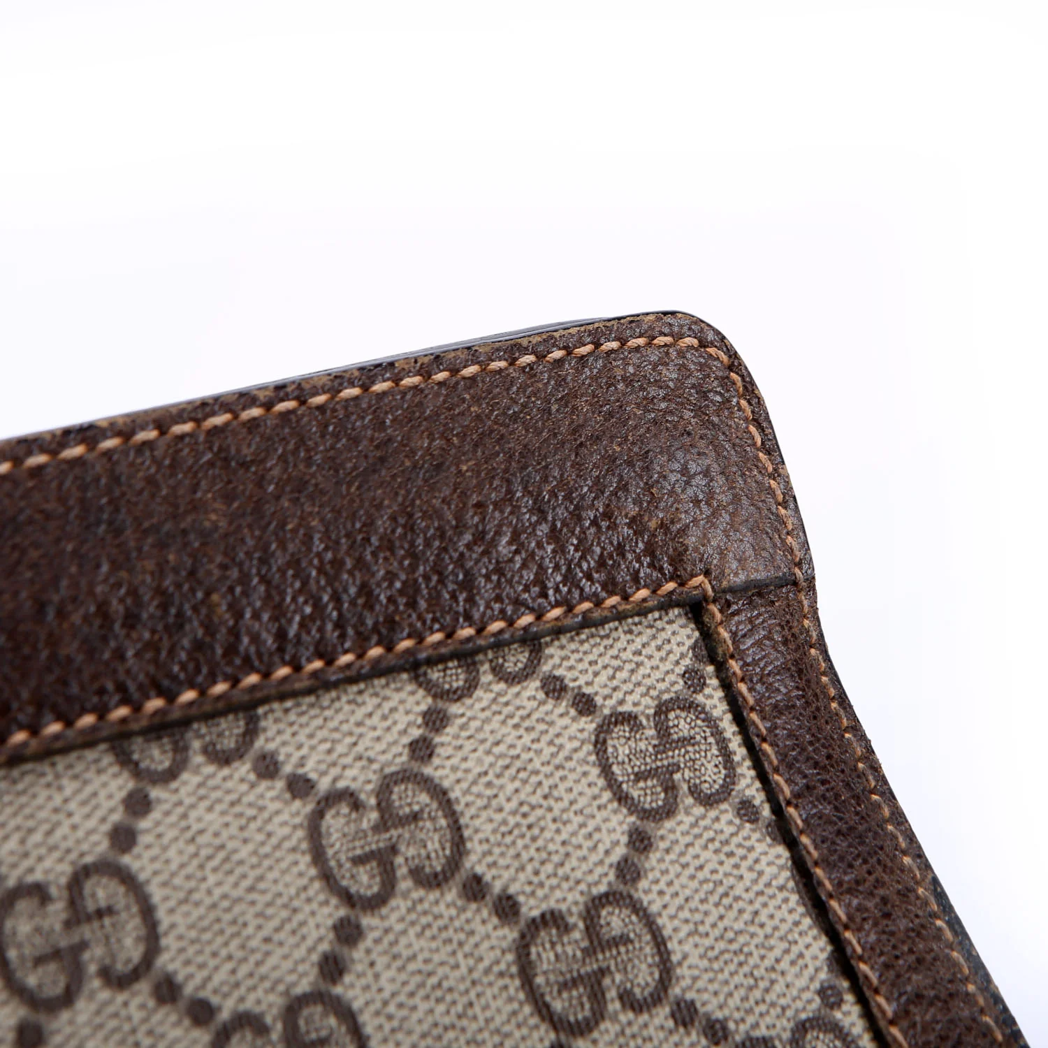 67.014.2125 FF Canvas Sherry Line Clutch Vintage Brown - Image 13