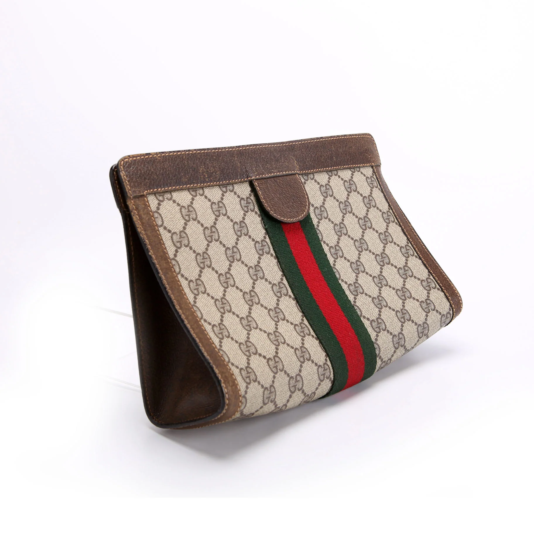 67.014.2125 FF Canvas Sherry Line Clutch Vintage Brown - Image 2