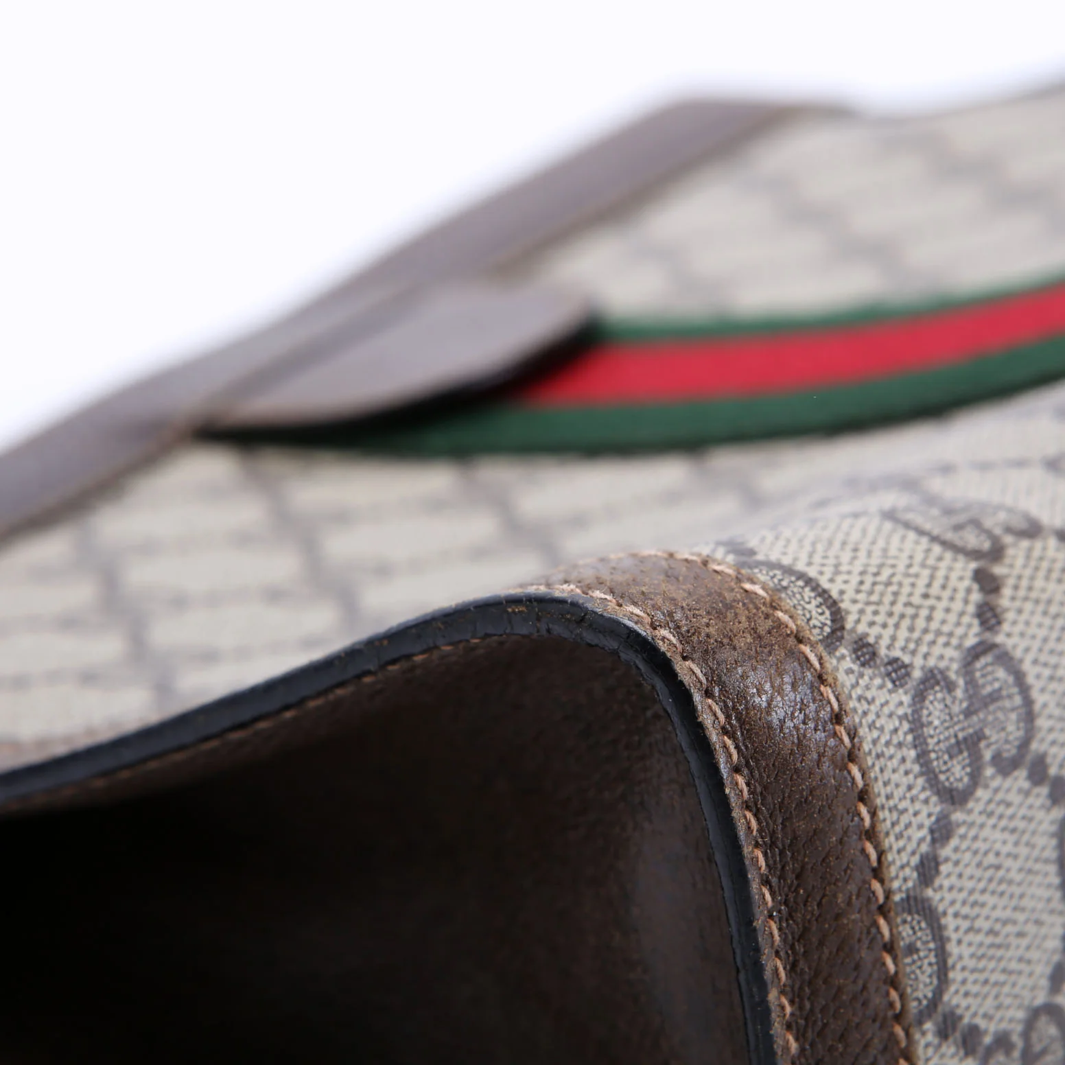 67.014.2125 FF Canvas Sherry Line Clutch Vintage Brown - Image 5