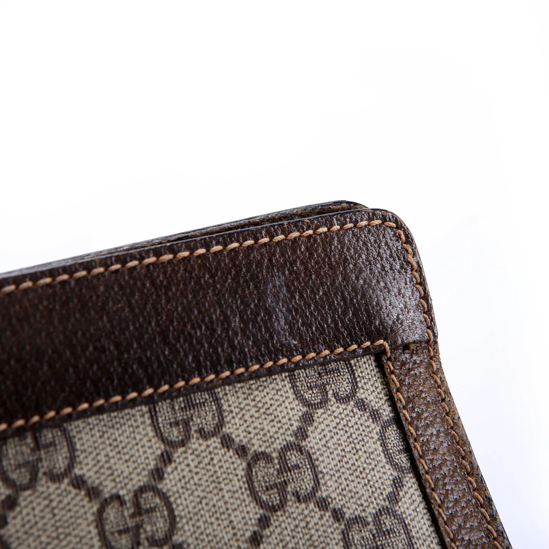 67.014.2125 FF Canvas Sherry Line Clutch Vintage Brown - Image 9