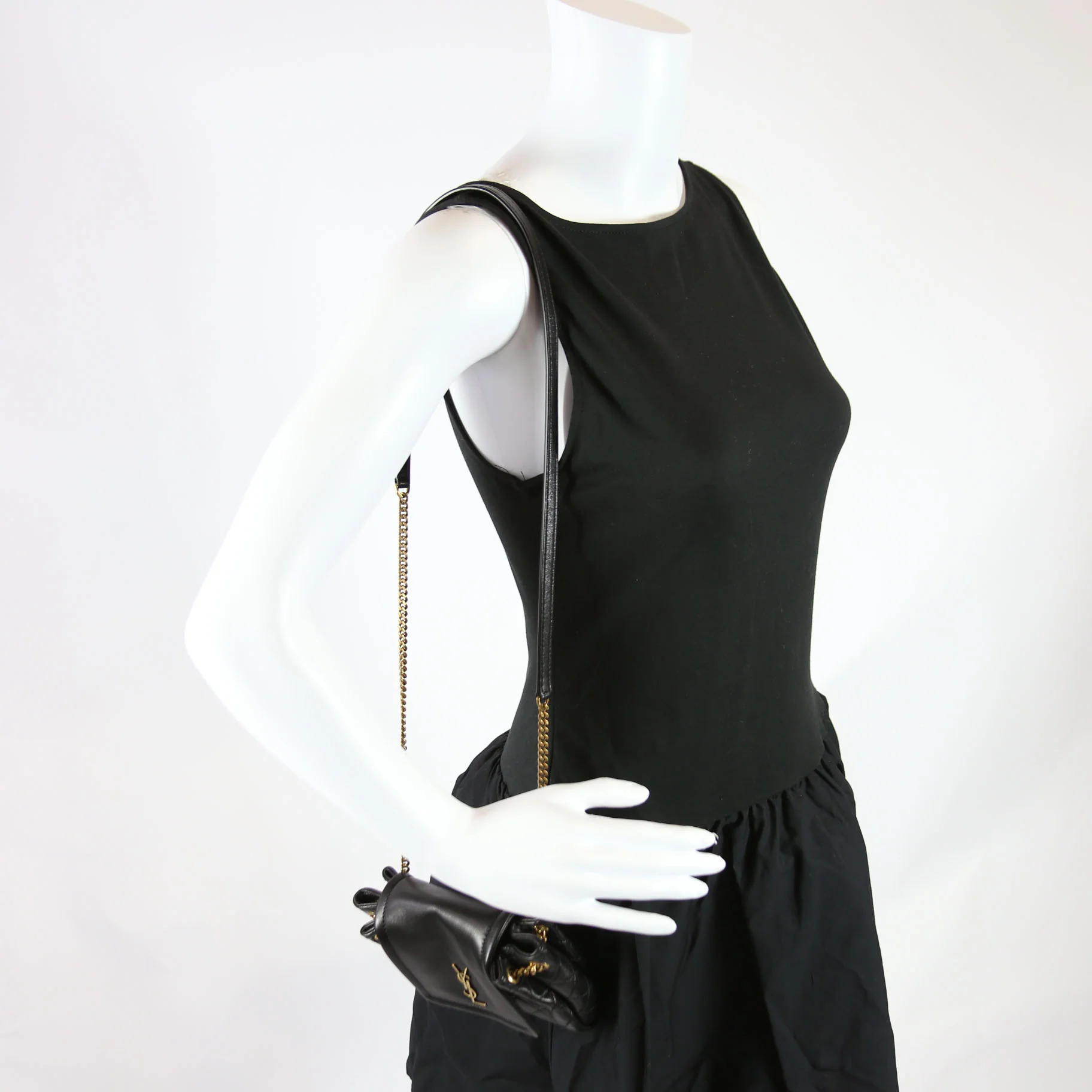 672738 Mini Notlita Quilted Lambskin Black - Image 10