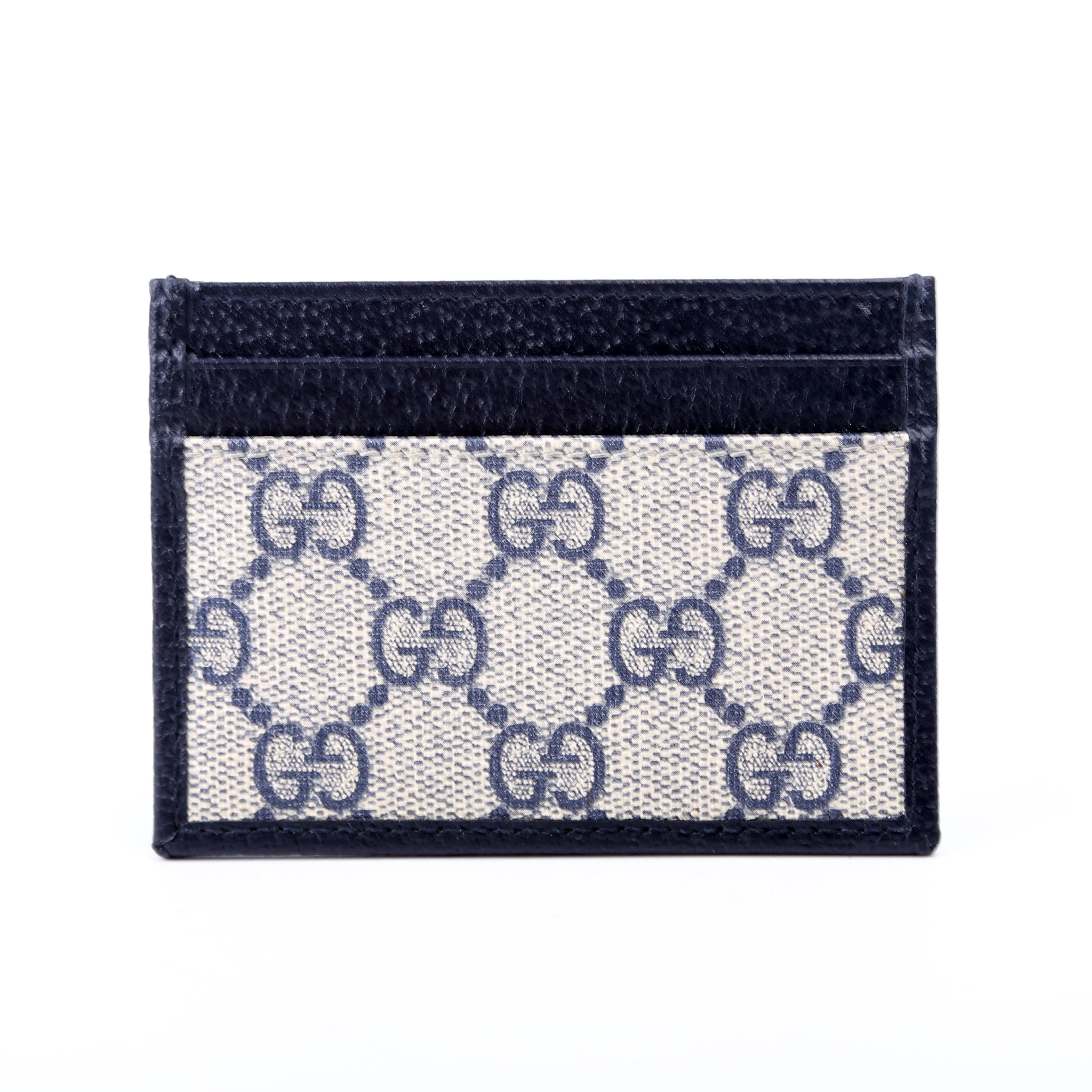 673002 GG Supreme Interlocking Card Holder Navy - Image 2