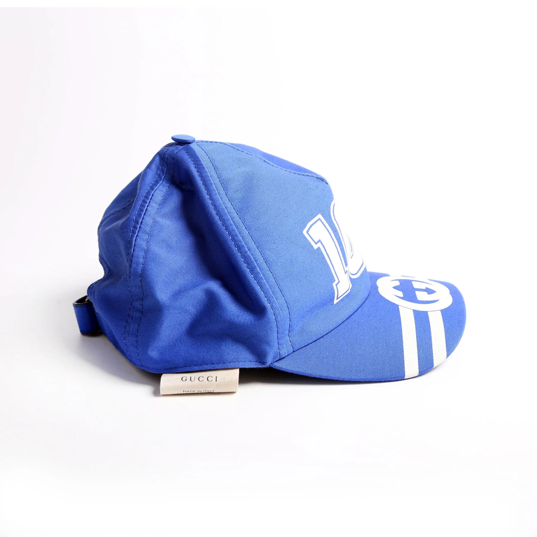 673081 100 Baseball Cap Hat Size Small Blue/White - Image 4