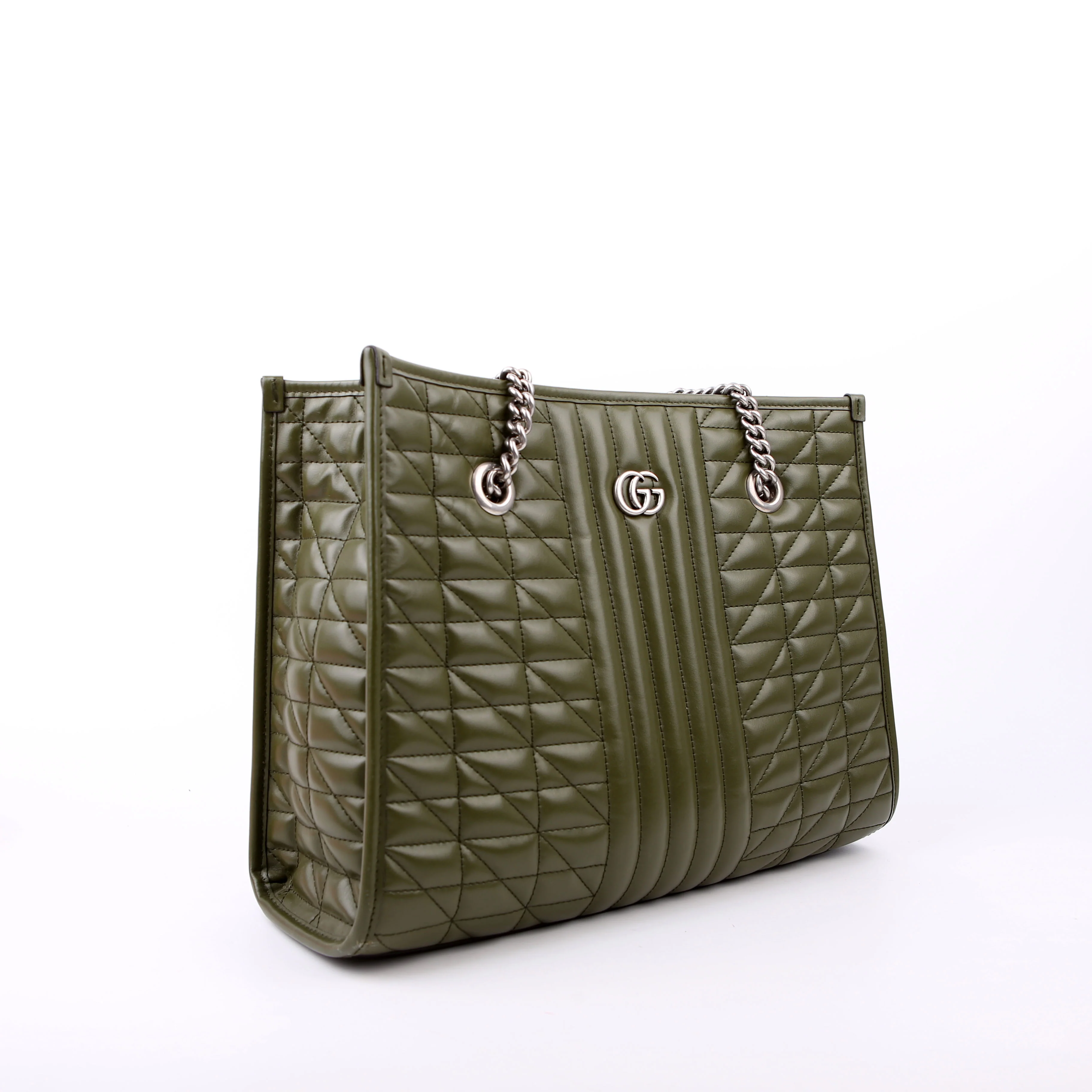 675796 Marmont Aria Chain Medium Tote Green - Image 2