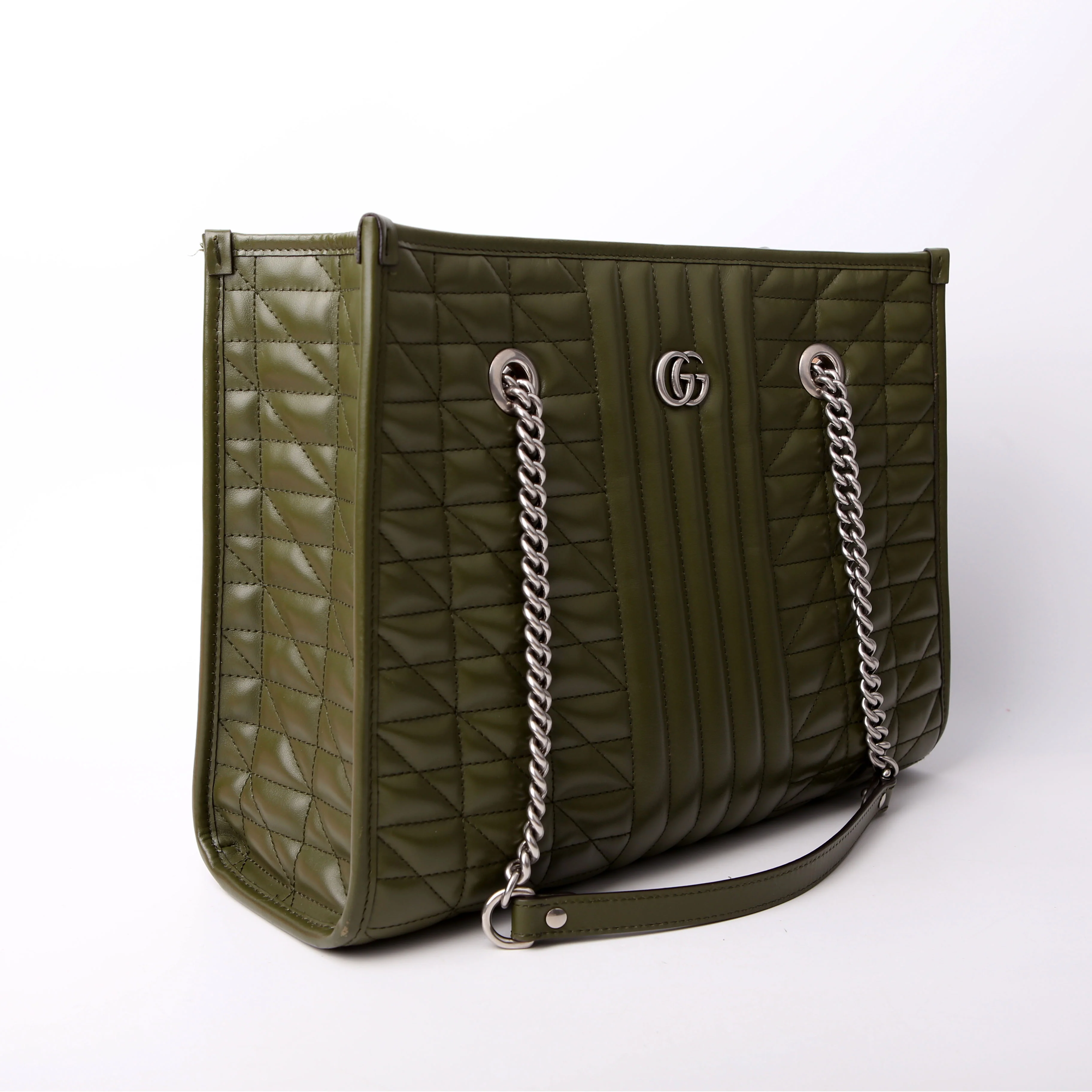 675796 Marmont Aria Chain Medium Tote Green - Image 2