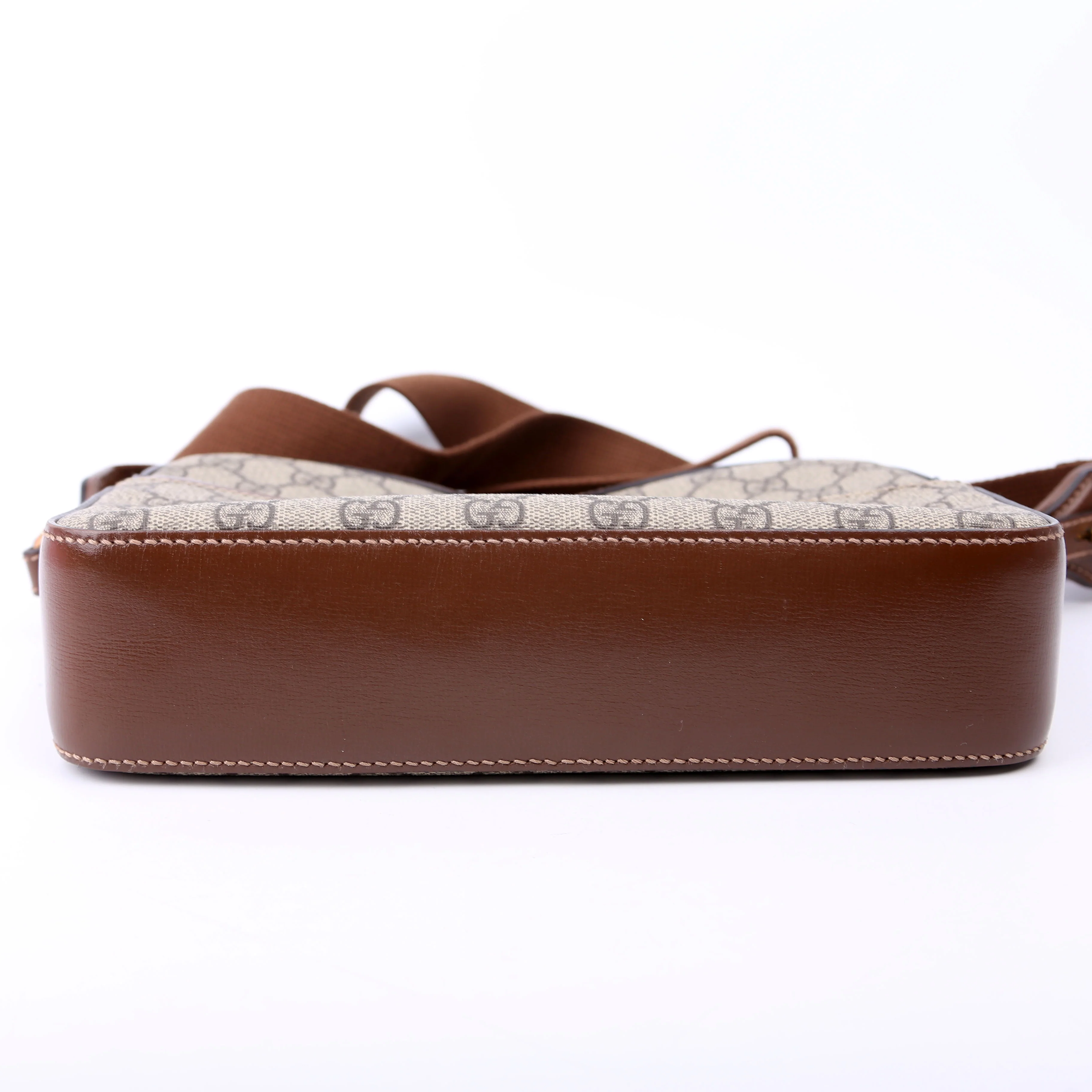 675891 Interlocking GG Messenger Brown - Image 4