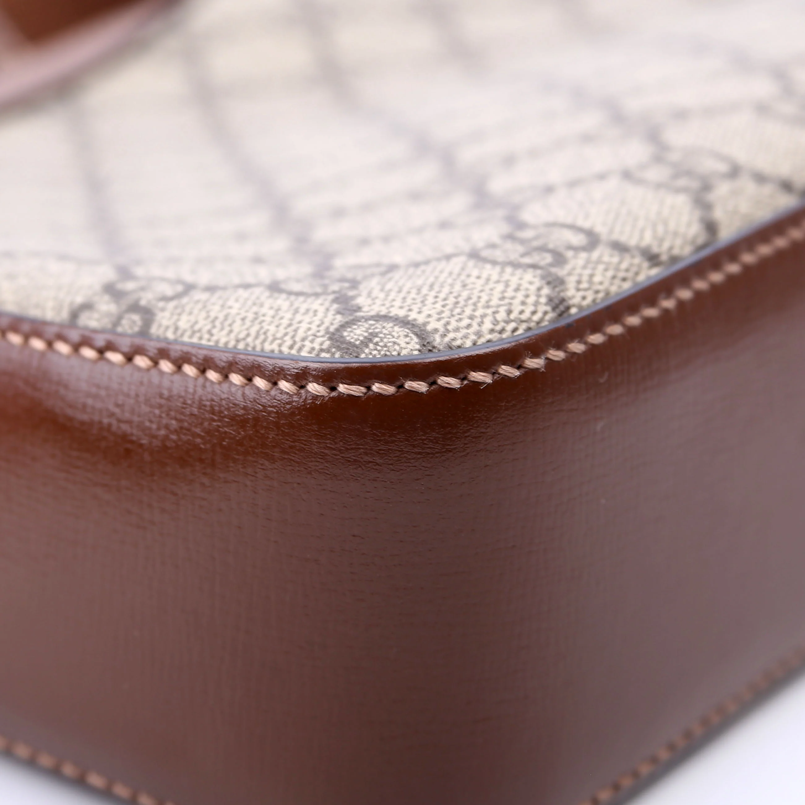 675891 Interlocking GG Messenger Brown - Image 7
