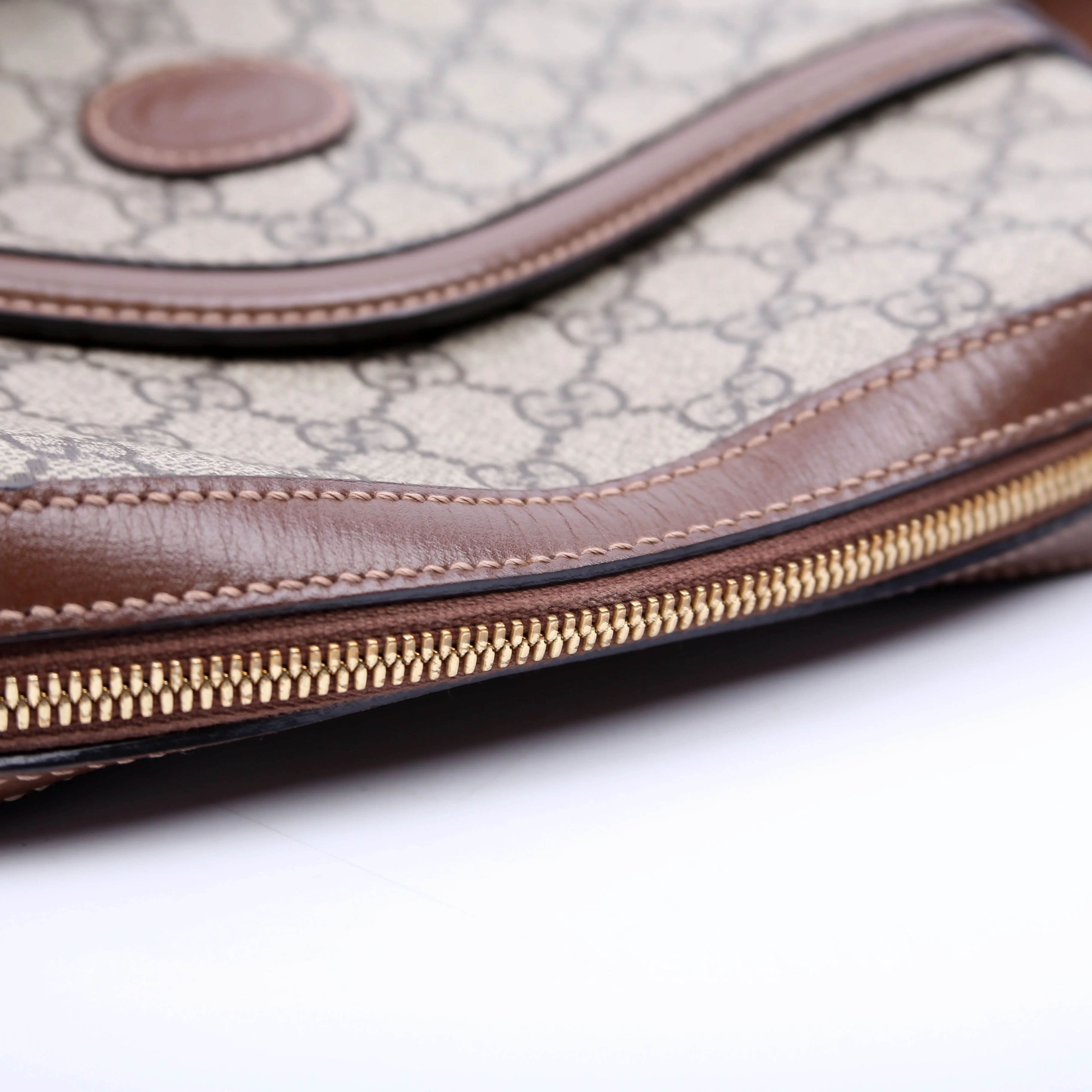 675891 Interlocking GG Messenger Brown - Image 9