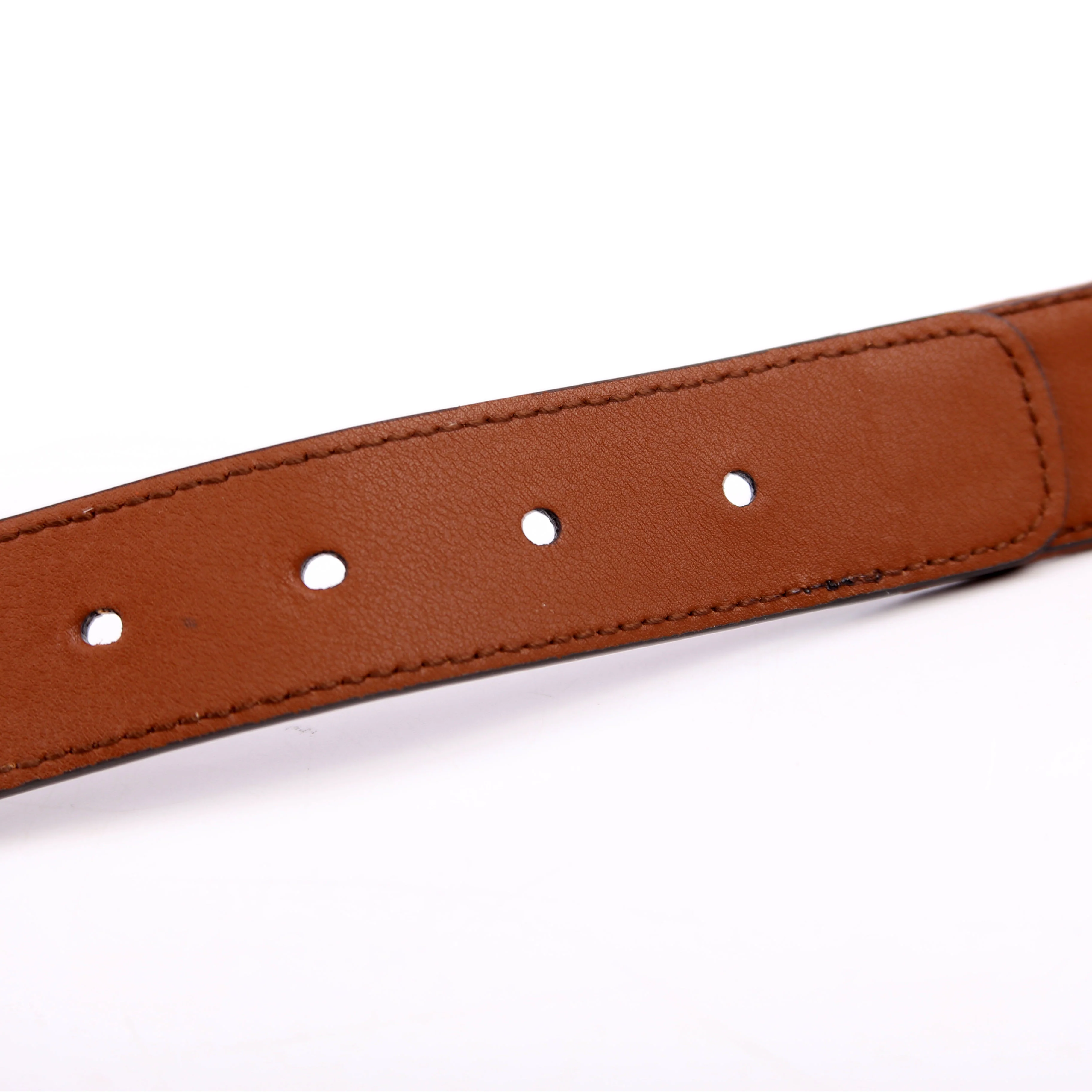 678694 New Denim GG Monogram Calfskin Belt Size 80/32 - Image 5
