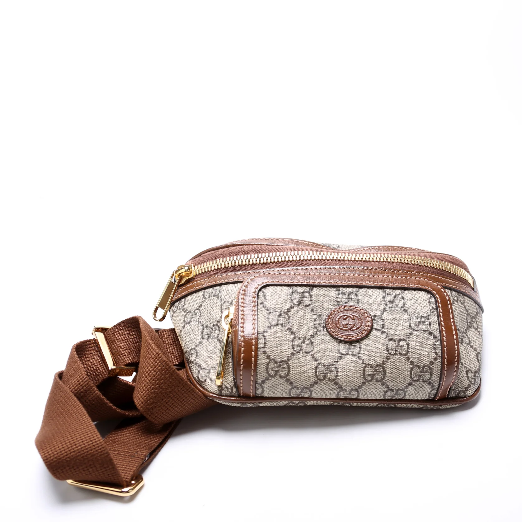 682933 GG Supreme Interlocking GG Belt Bag Brown - Image 4
