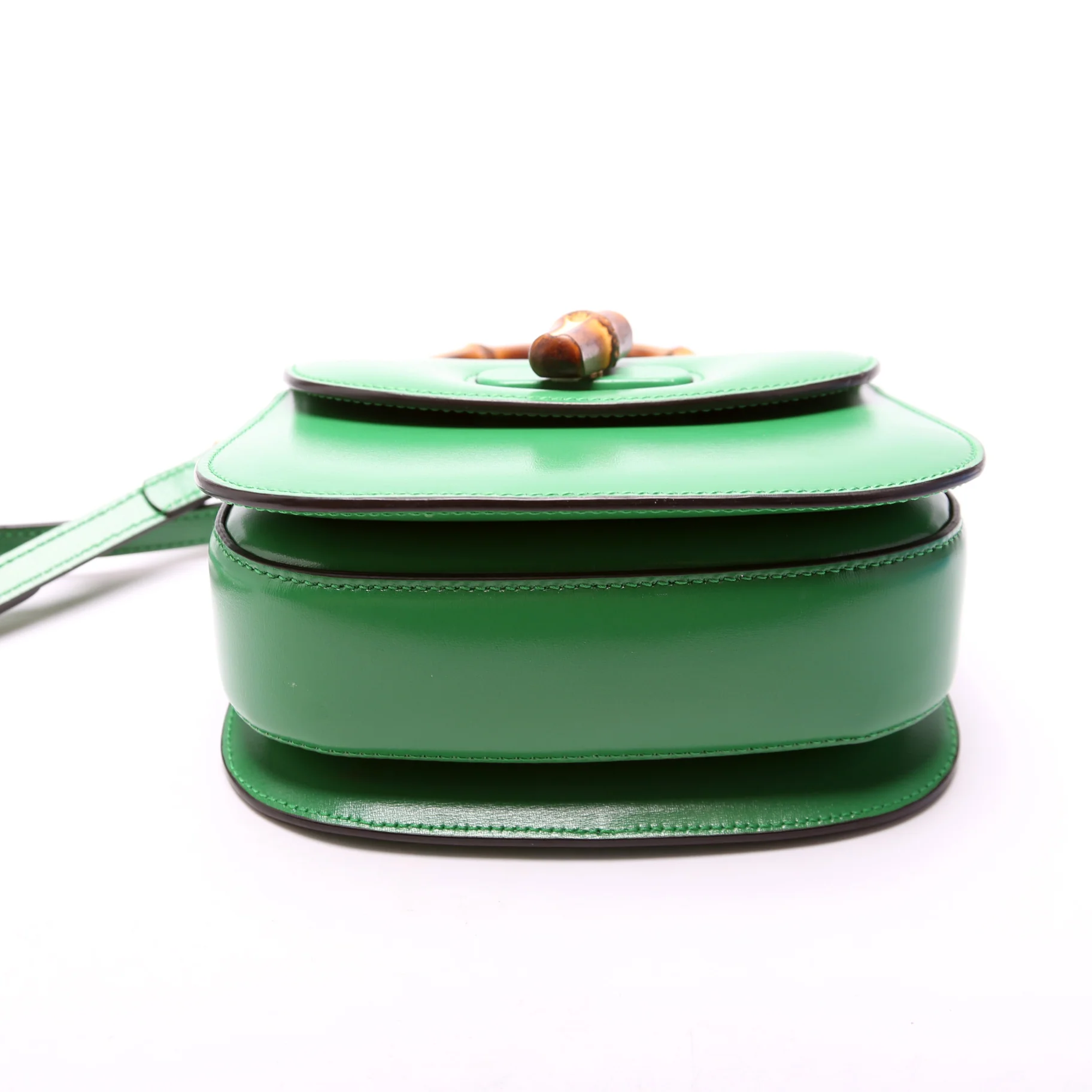 686864 1947 Bamboo Mini Top Handle Bag Green - Image 4
