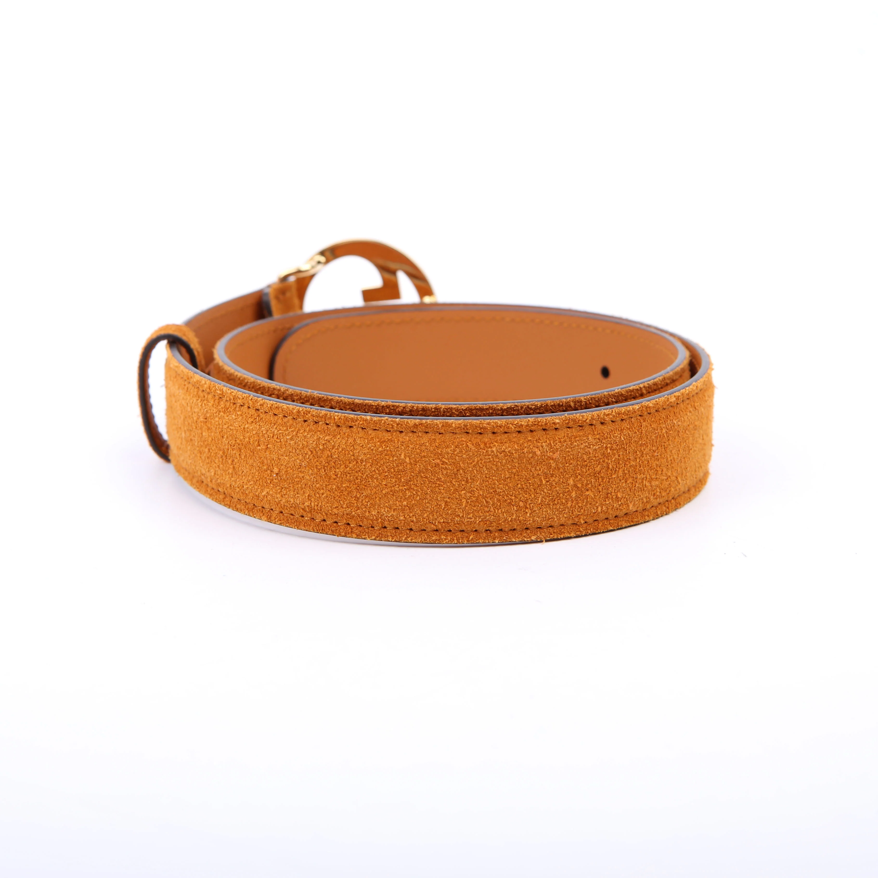 690557 Blondie Suede Belt Size 70/28 Tan - Image 3