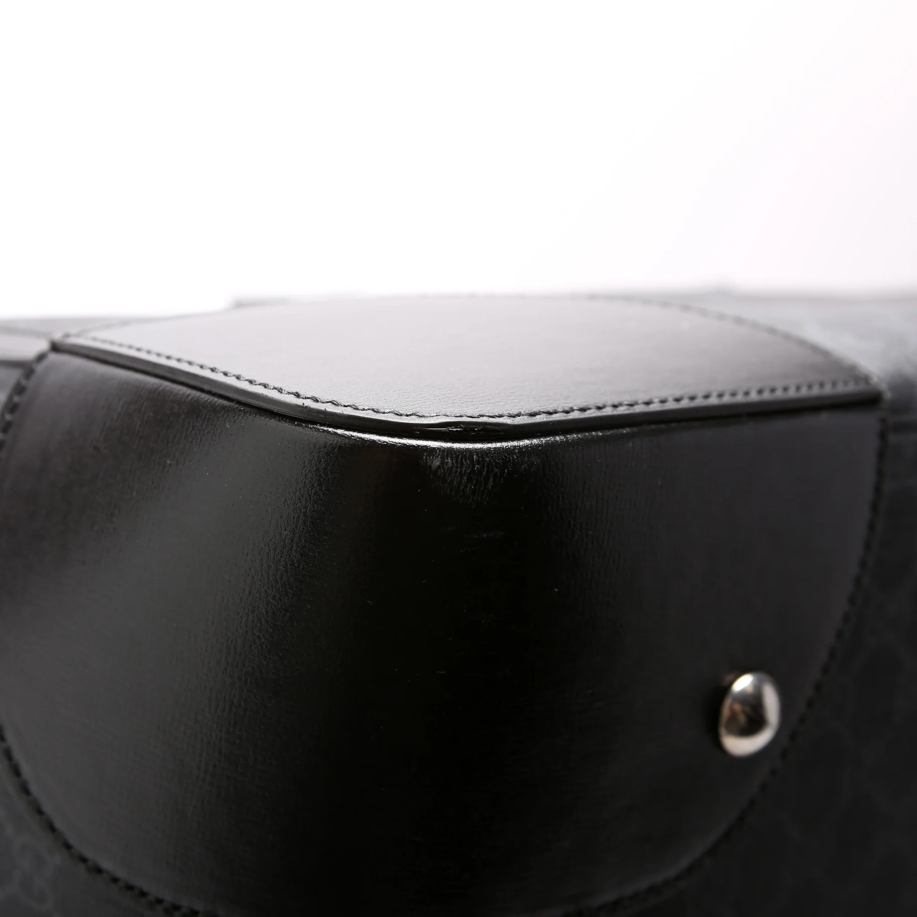 696015 GG Supreme Interlocking G Large Duffle Bag Black - Image 5