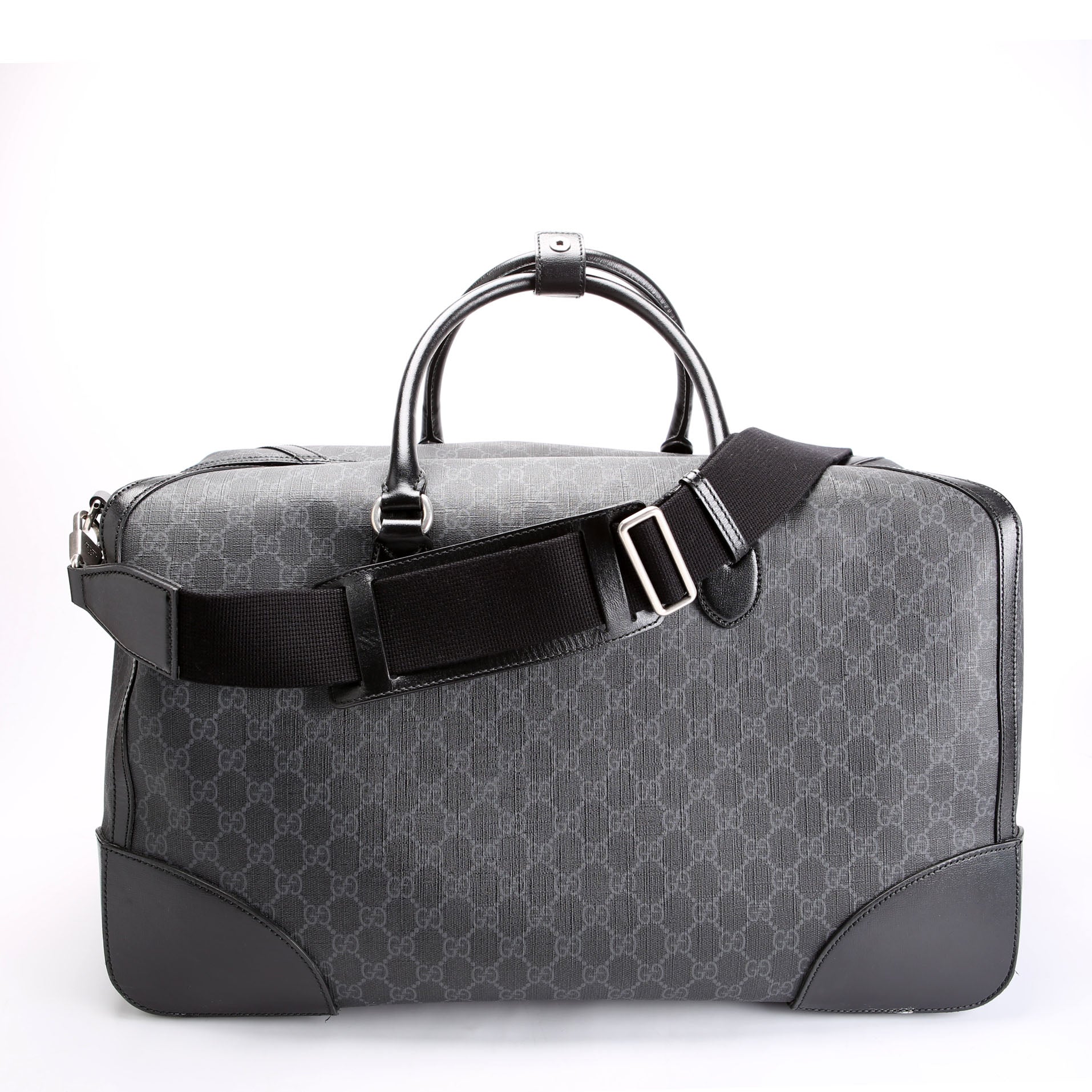 696015 GG Supreme Interlocking G Large Duffle Bag Black/Gray - Image 3