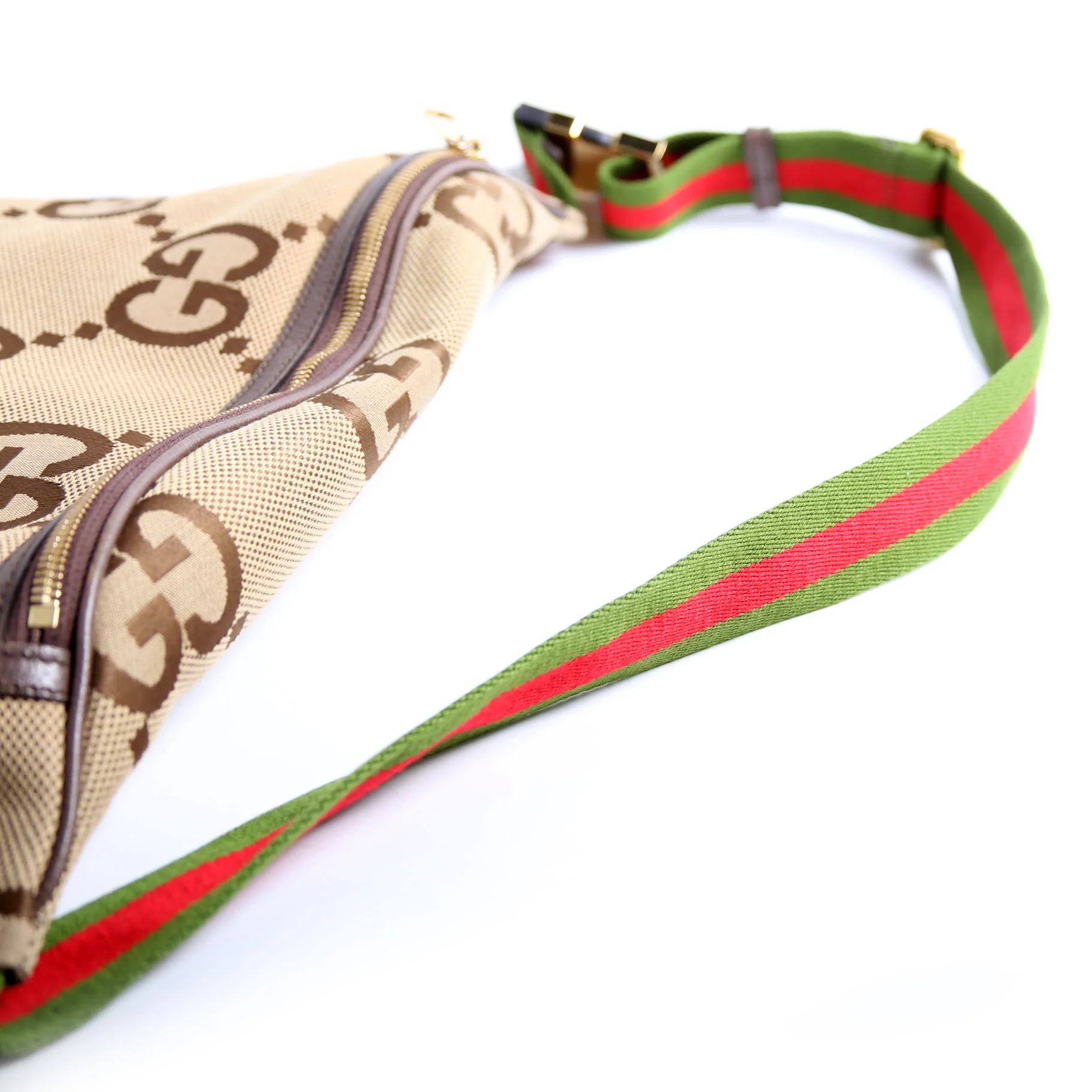 696031 Jumbo GG Canvas Belt Bag Tan/Brown - Image 10