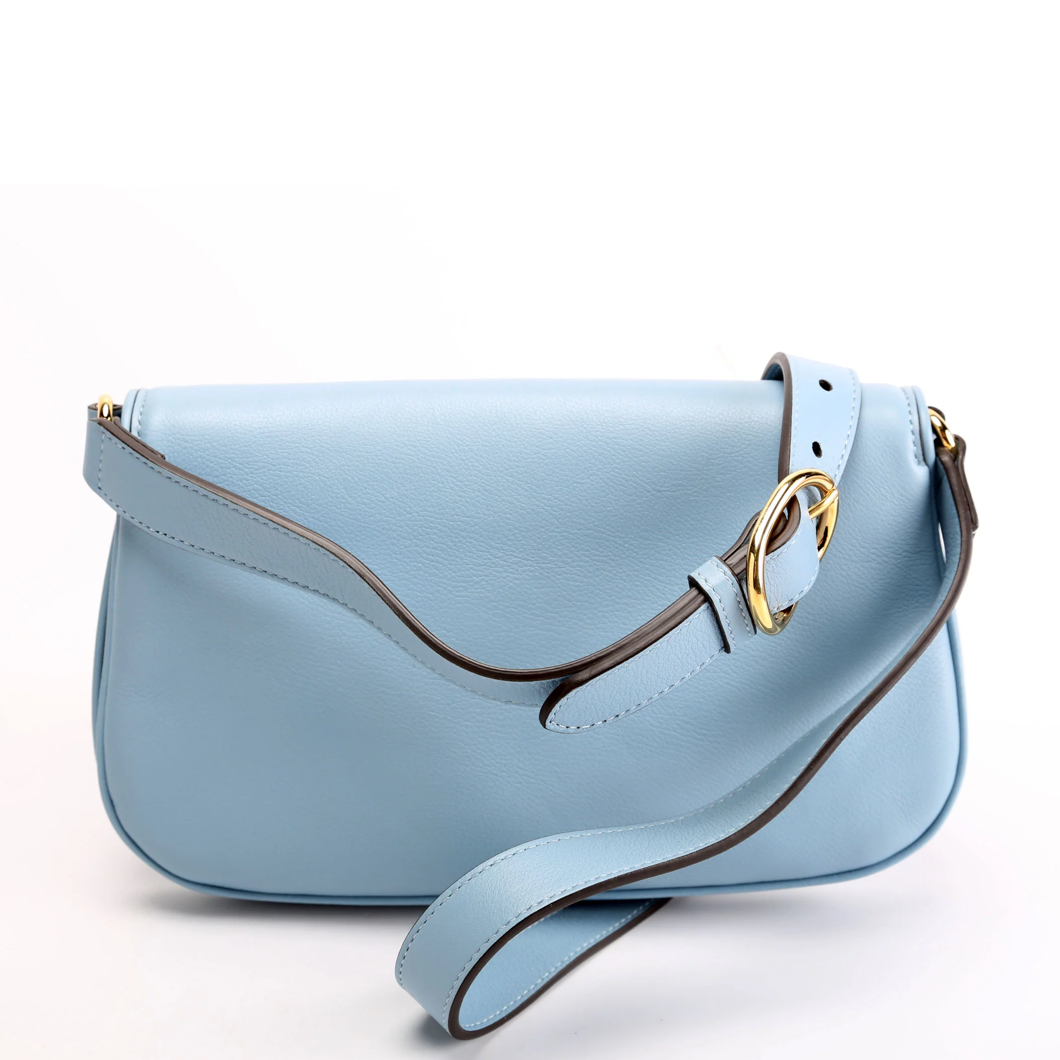 699268 Blondie Leather Shoulder Bag Blue - Image 3