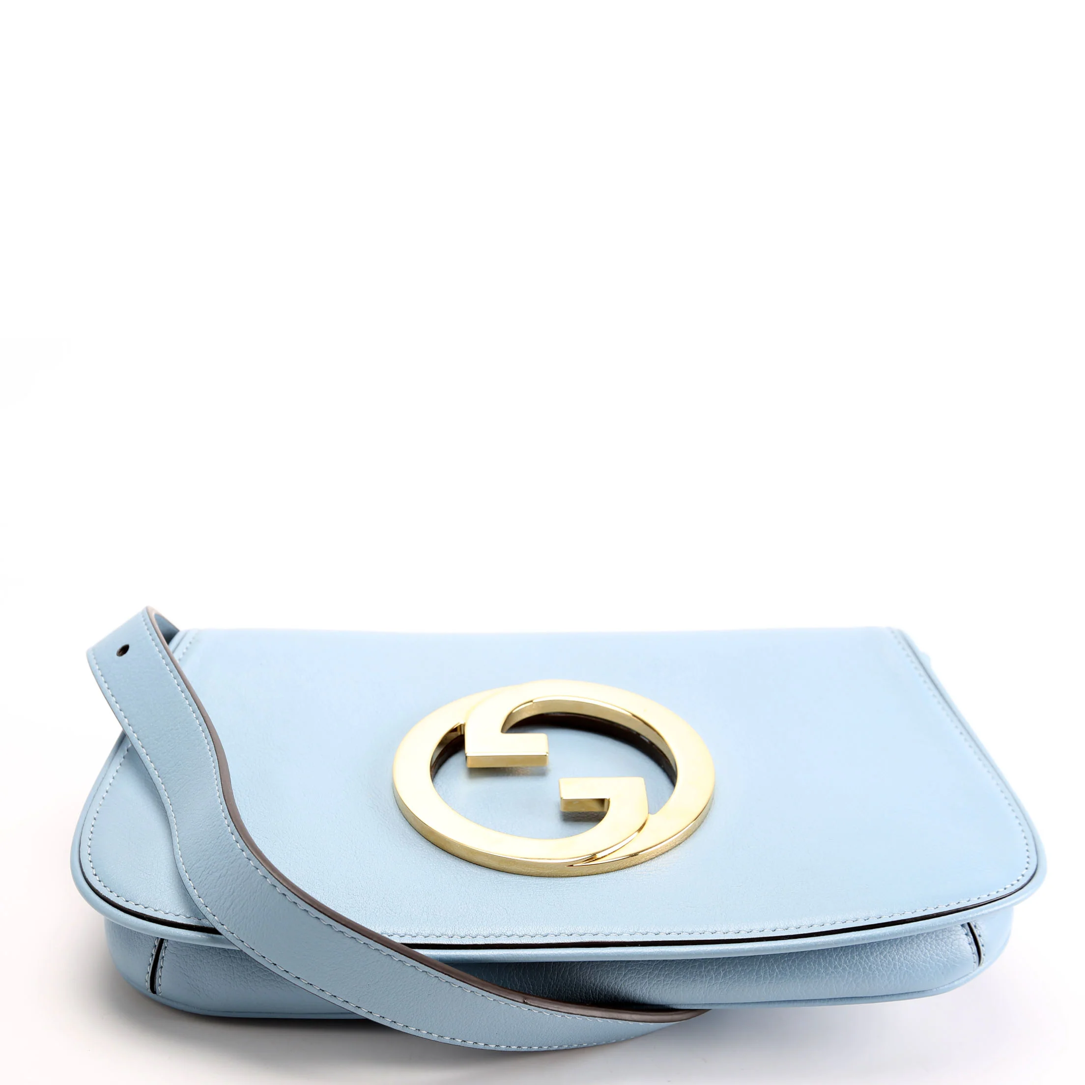 699268 Blondie Leather Shoulder Bag Blue - Image 4