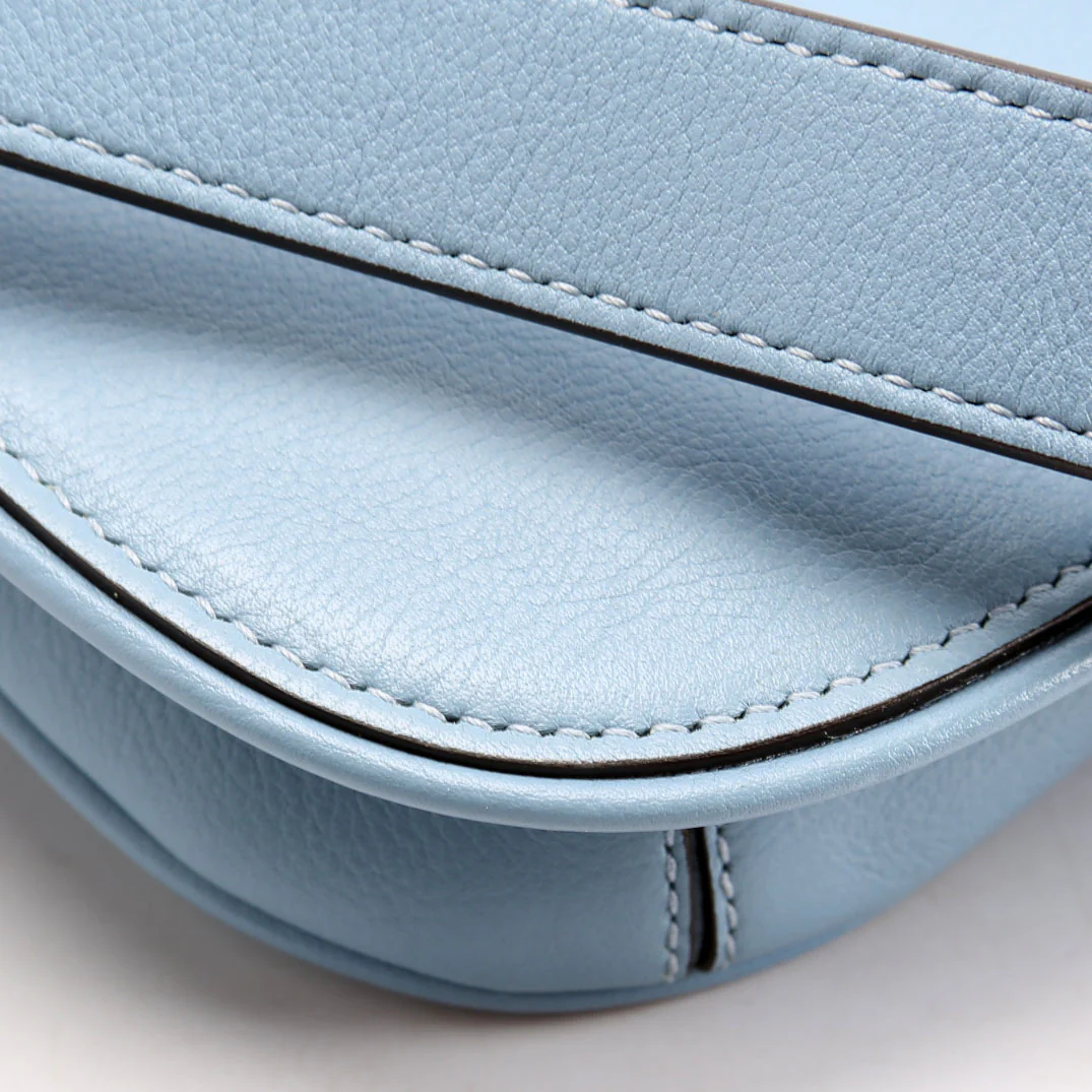 699268 Blondie Leather Shoulder Bag Blue - Image 6