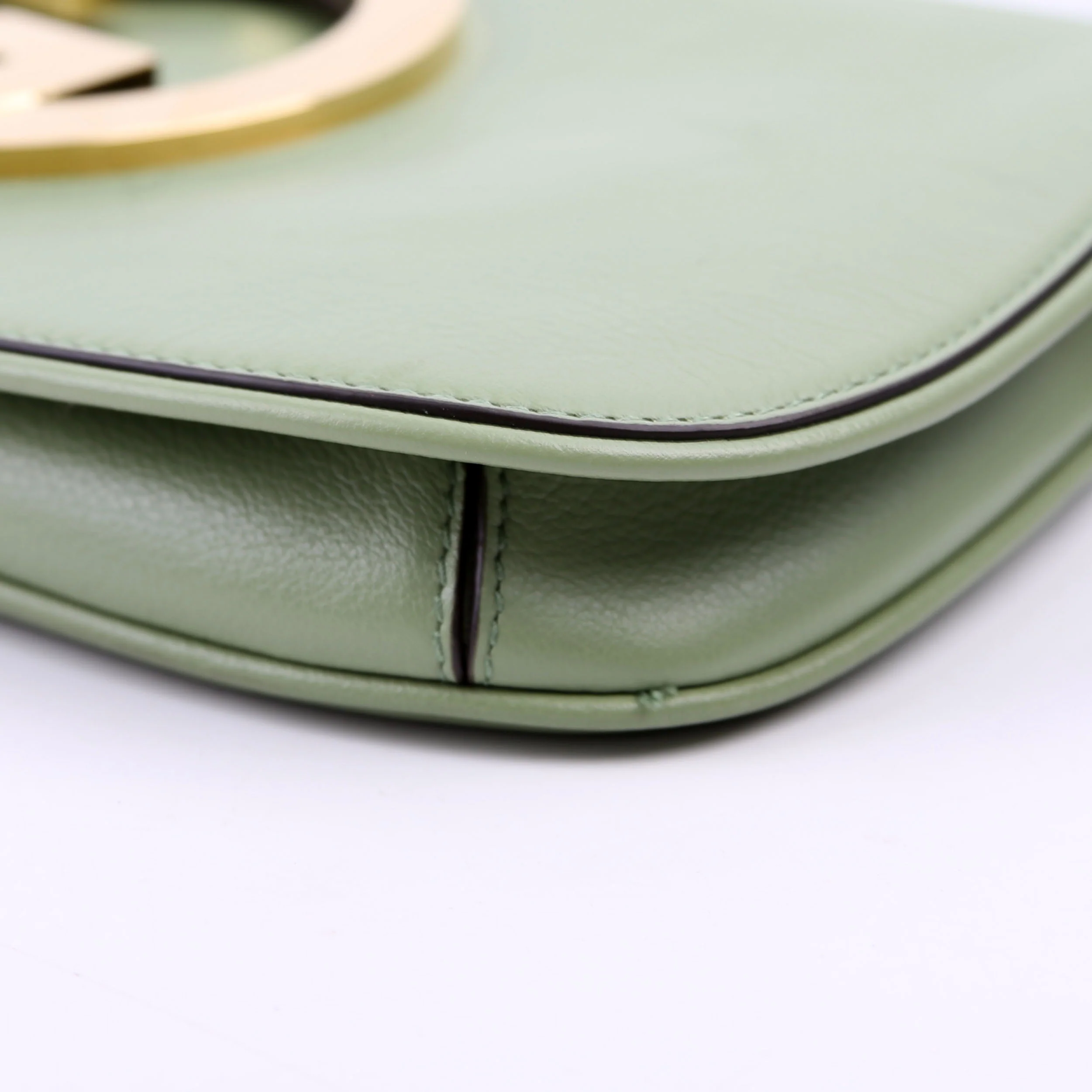 699268 Blondie Leather Shoulder Bag Green - Image 6