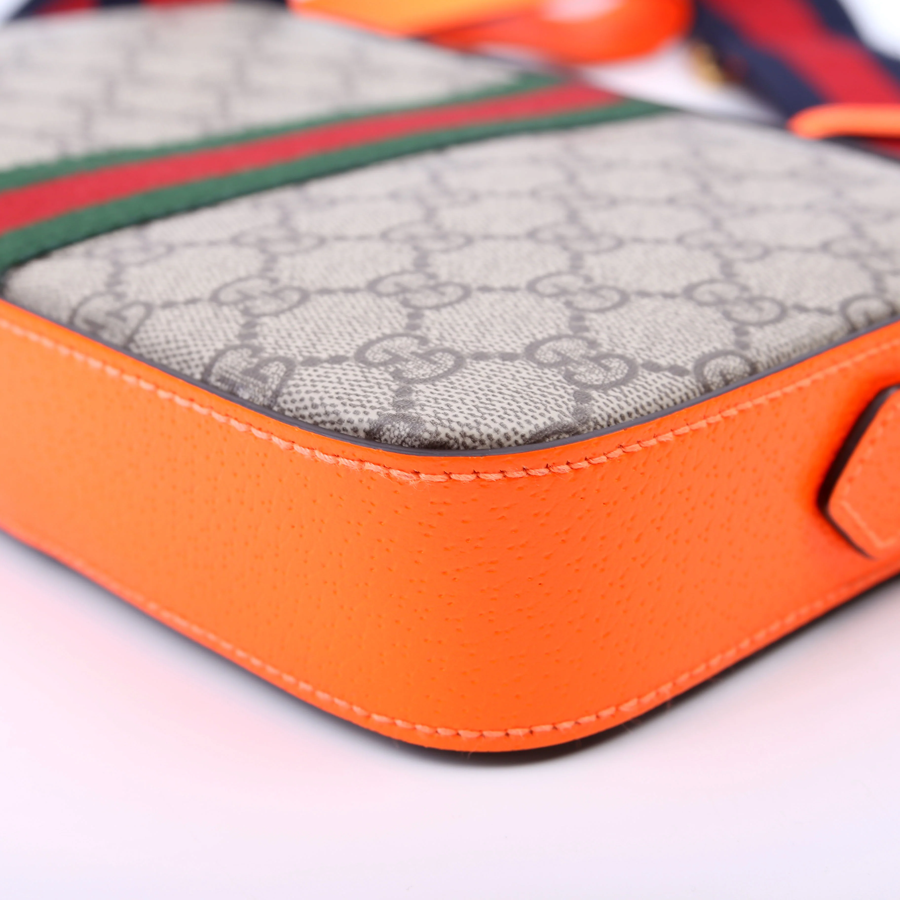 699439 GG Supreme Ophidia Small Wristlet Crossbody Orange - Image 8