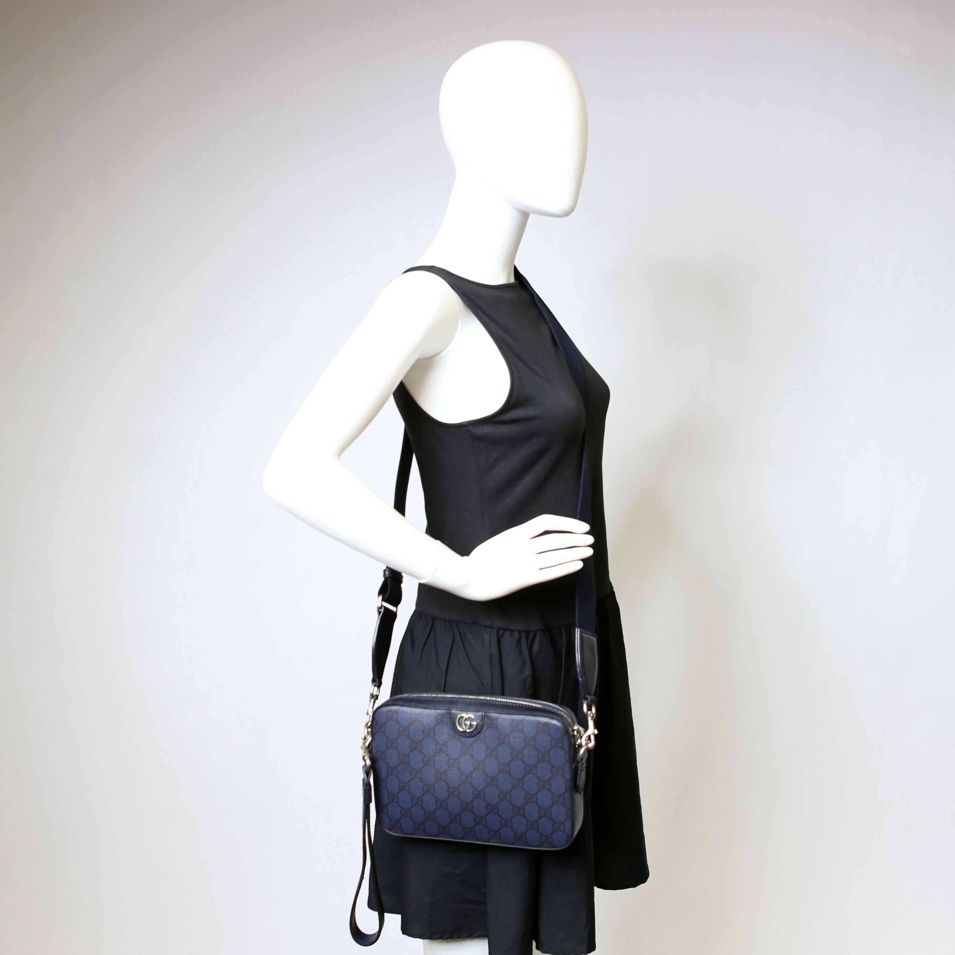 699439 GG Supreme Ophidia Wristlet Crossbody Blue - Image 13