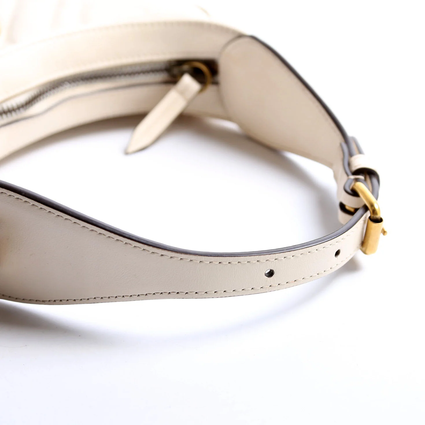 699514 GG Marmont Half-Moon Mini Bag Ivory - Image 8