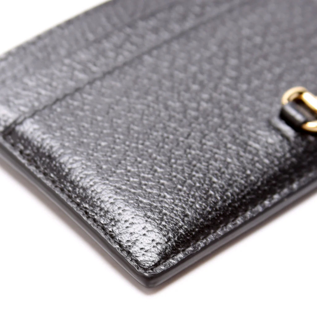 700469 Horsebit Card Holder Black - Image 5