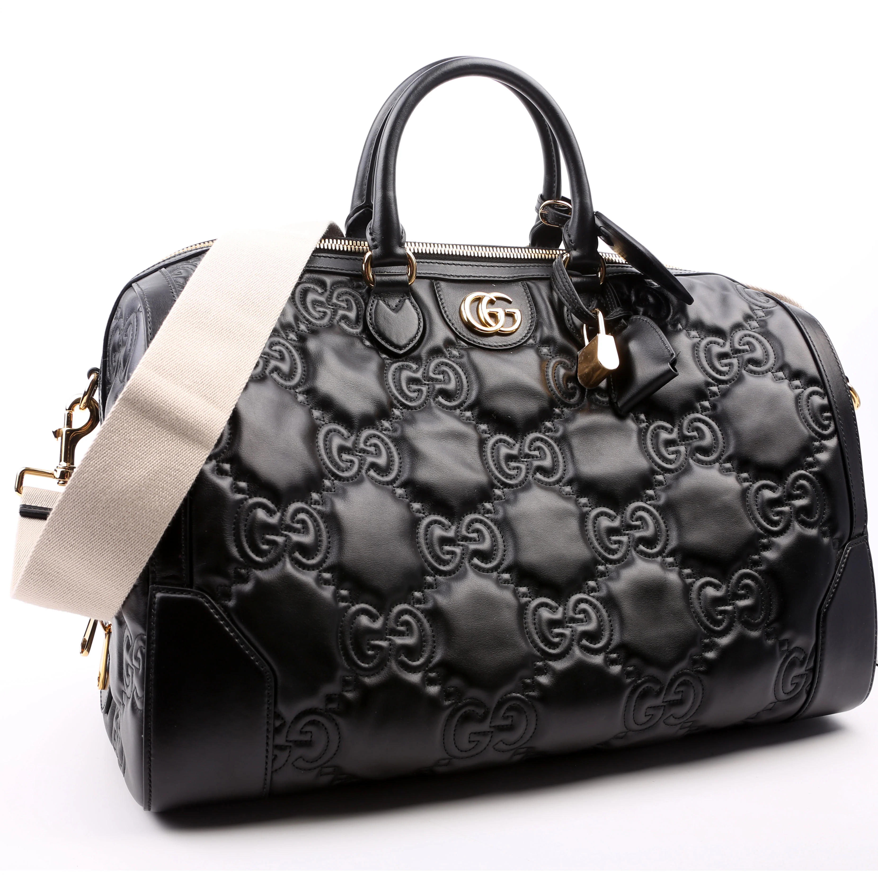 700762 GG Matelasse Medium Shuffle Black - Image 2